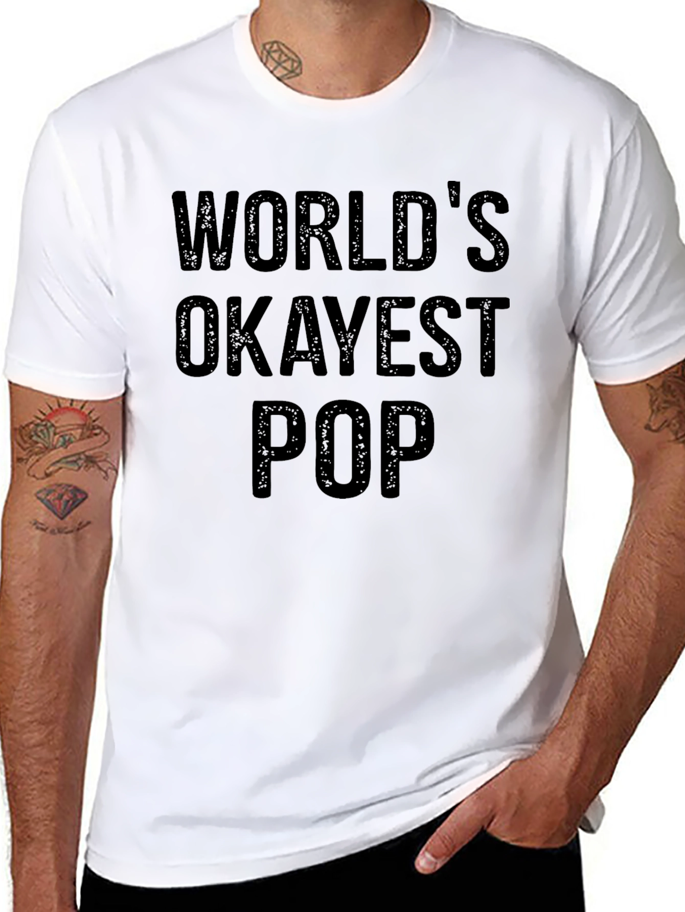 Black World's Okayest Pop Graphic Tee view 8