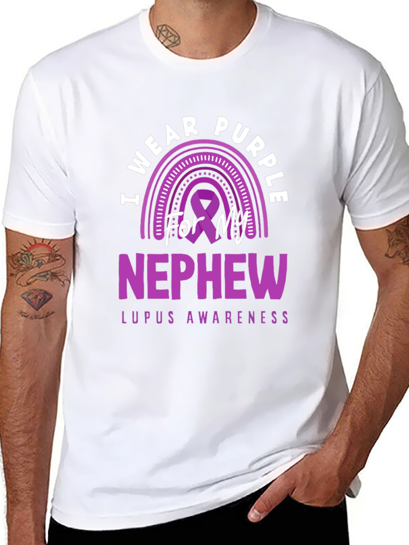 Purple Lupus Awareness Nephew T-Shirt - 8