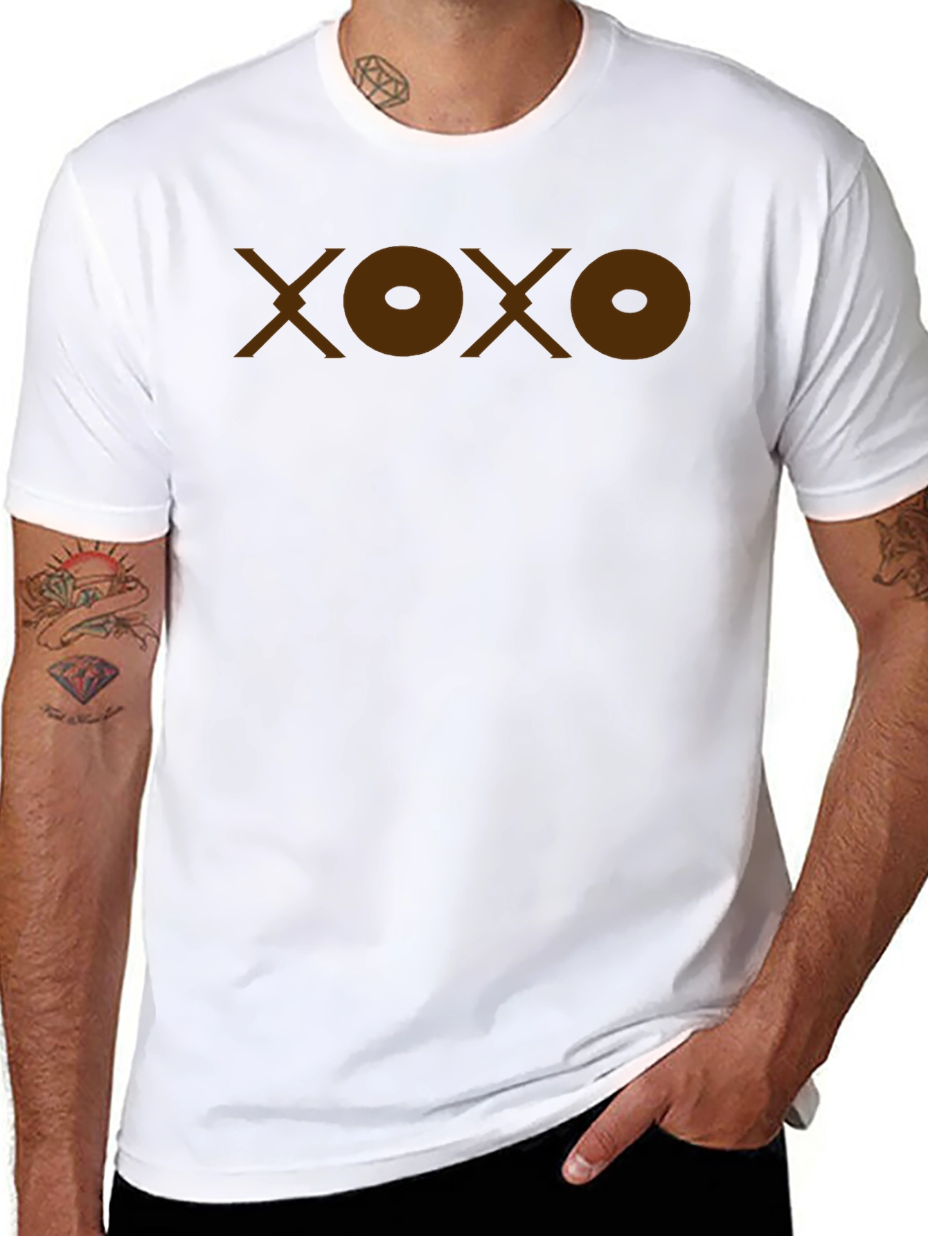 Black XOXO Graphic T-Shirt - Casual Black Tee view 8