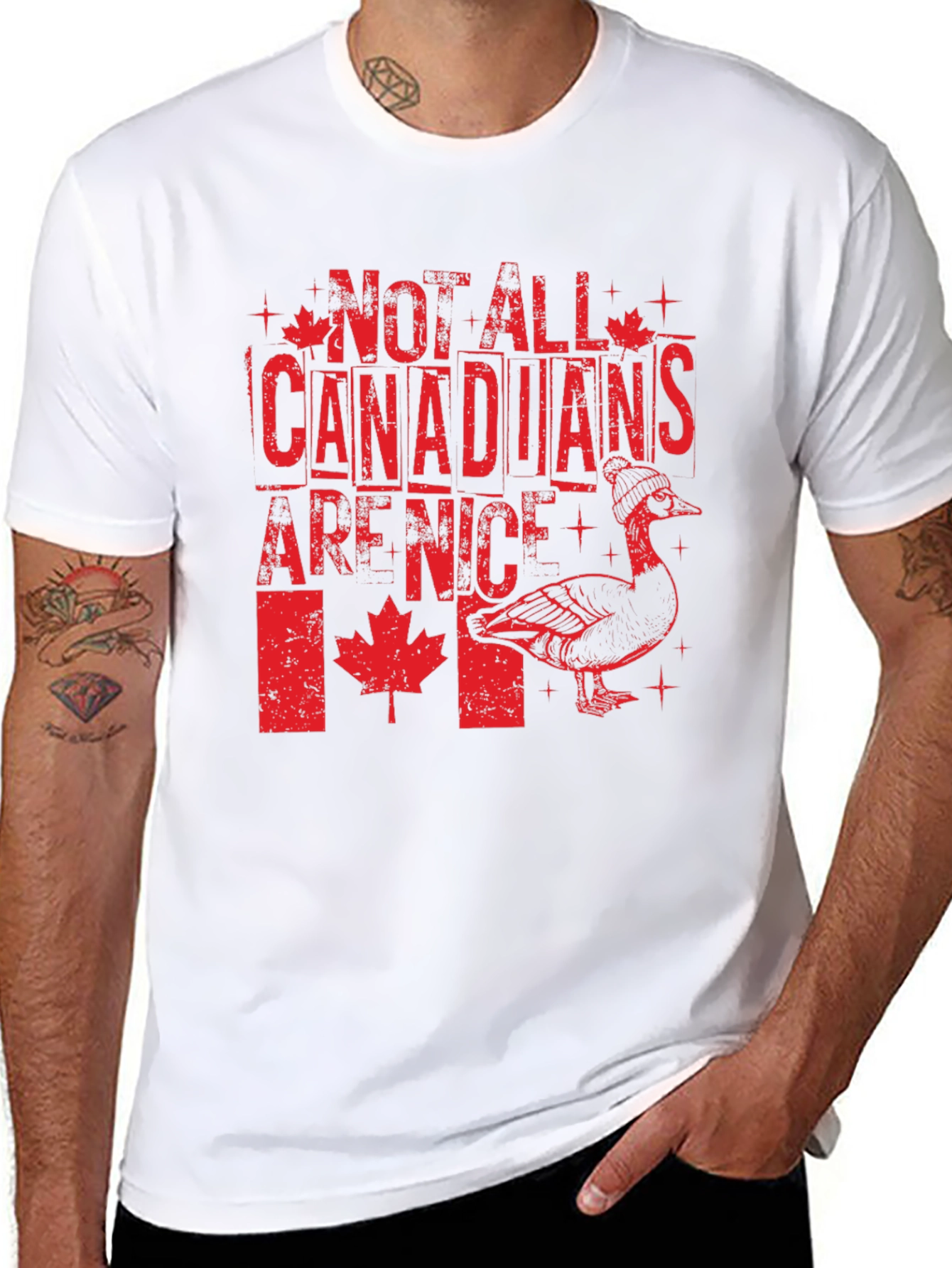 Black Funny Not All Canadians Are Nice T-Shirt view 8