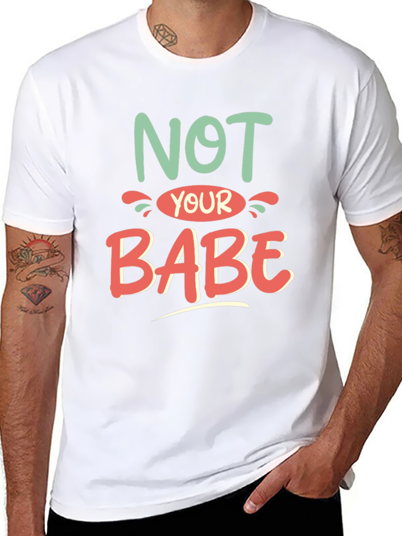 Black Not Your Babe Graphic Tee - Stylish Unisex T-Shirt view 8