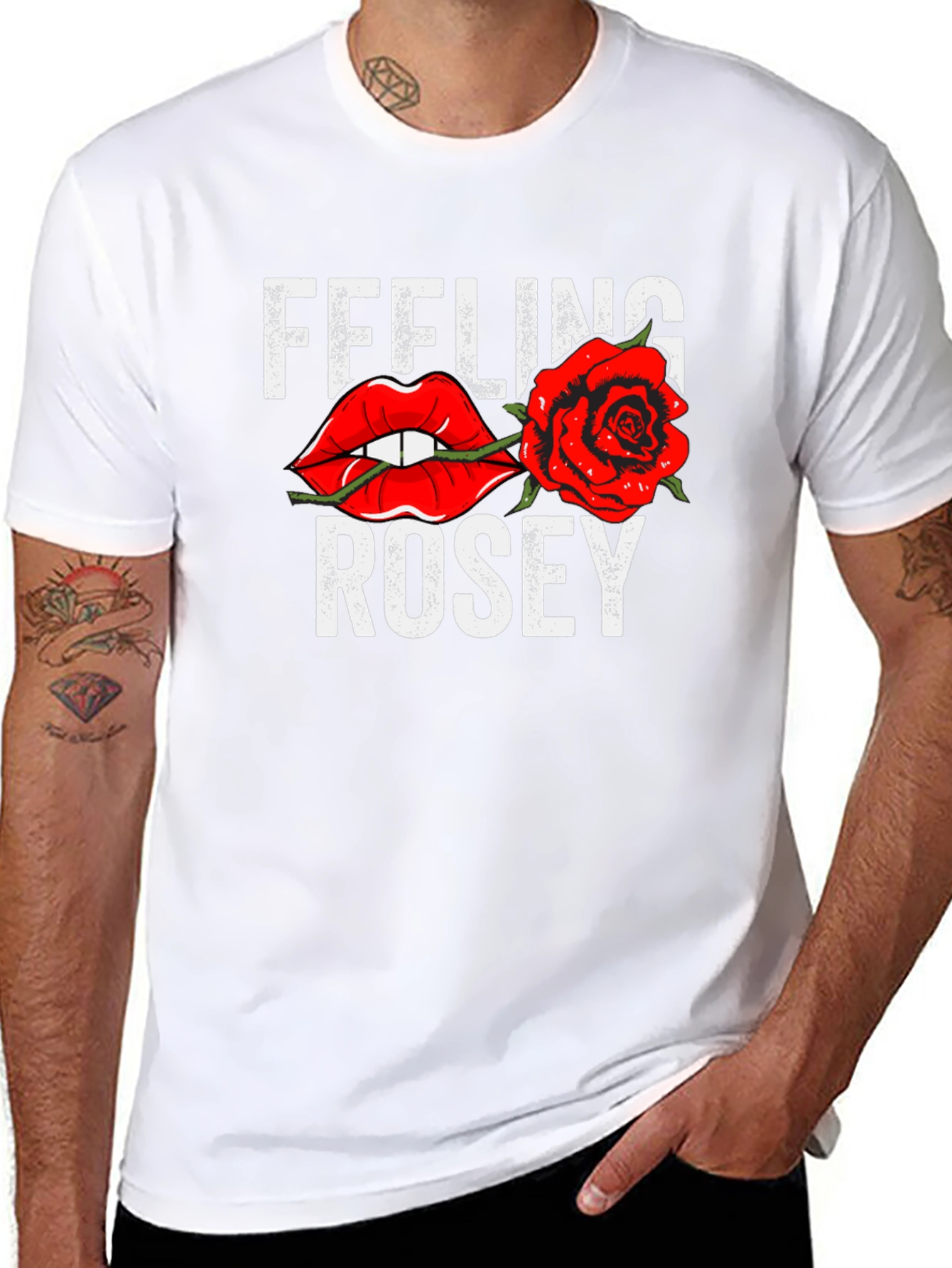 Black Feeling Rosey Graphic Tee view 8