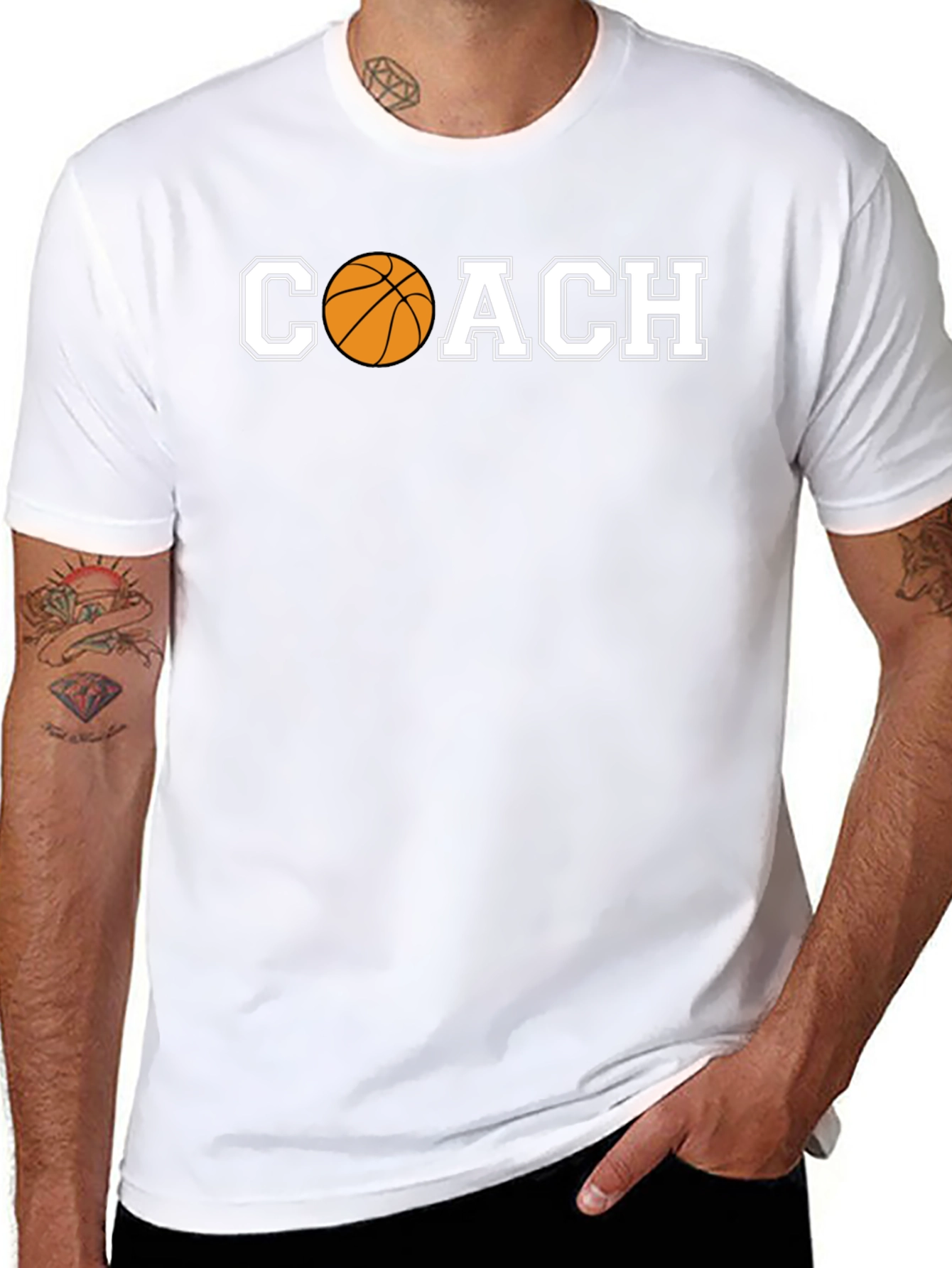 Black Coach Basketball Graphic T-Shirt view 8