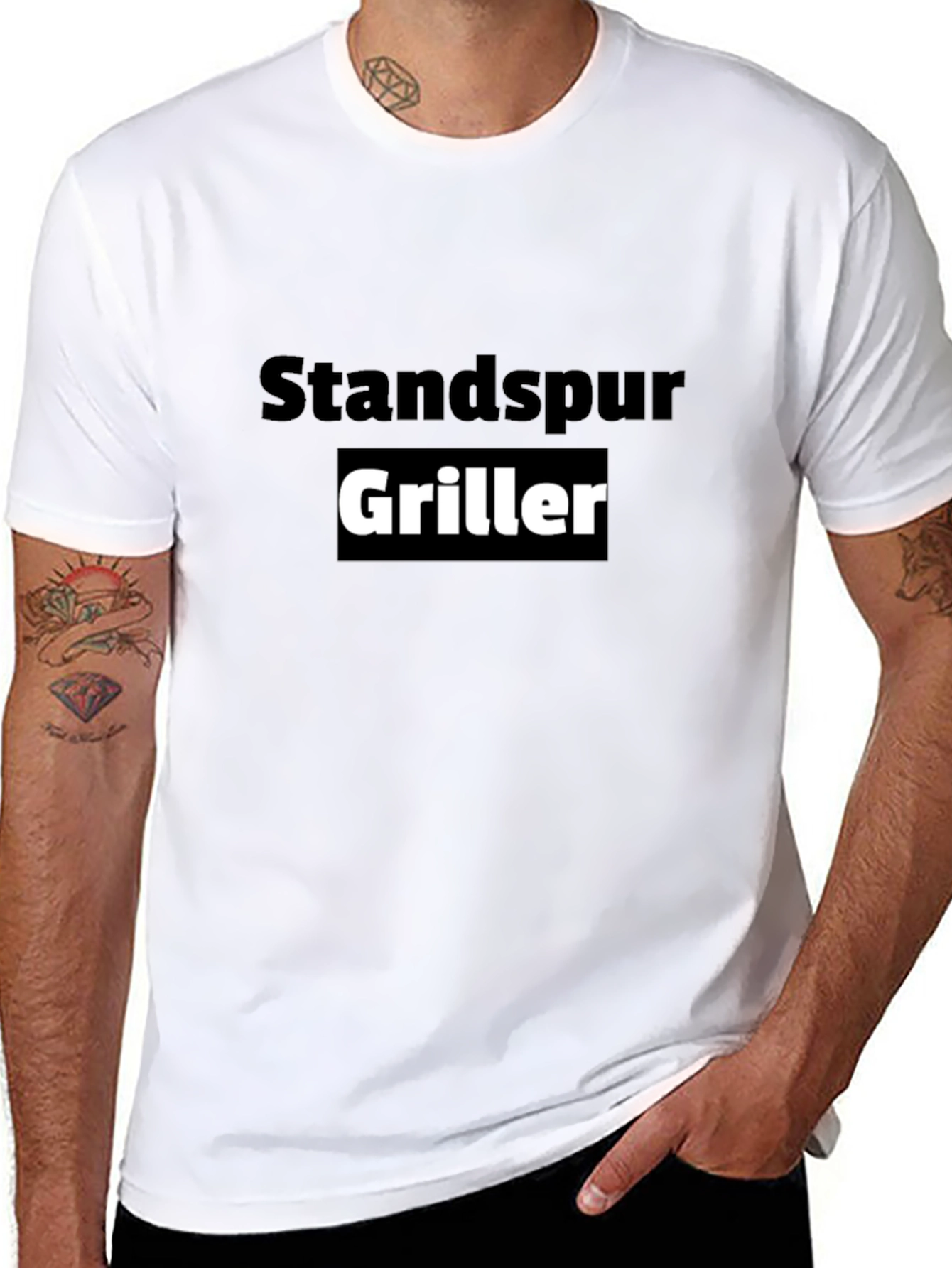 Black Standspur Griller Black T-Shirt view 8