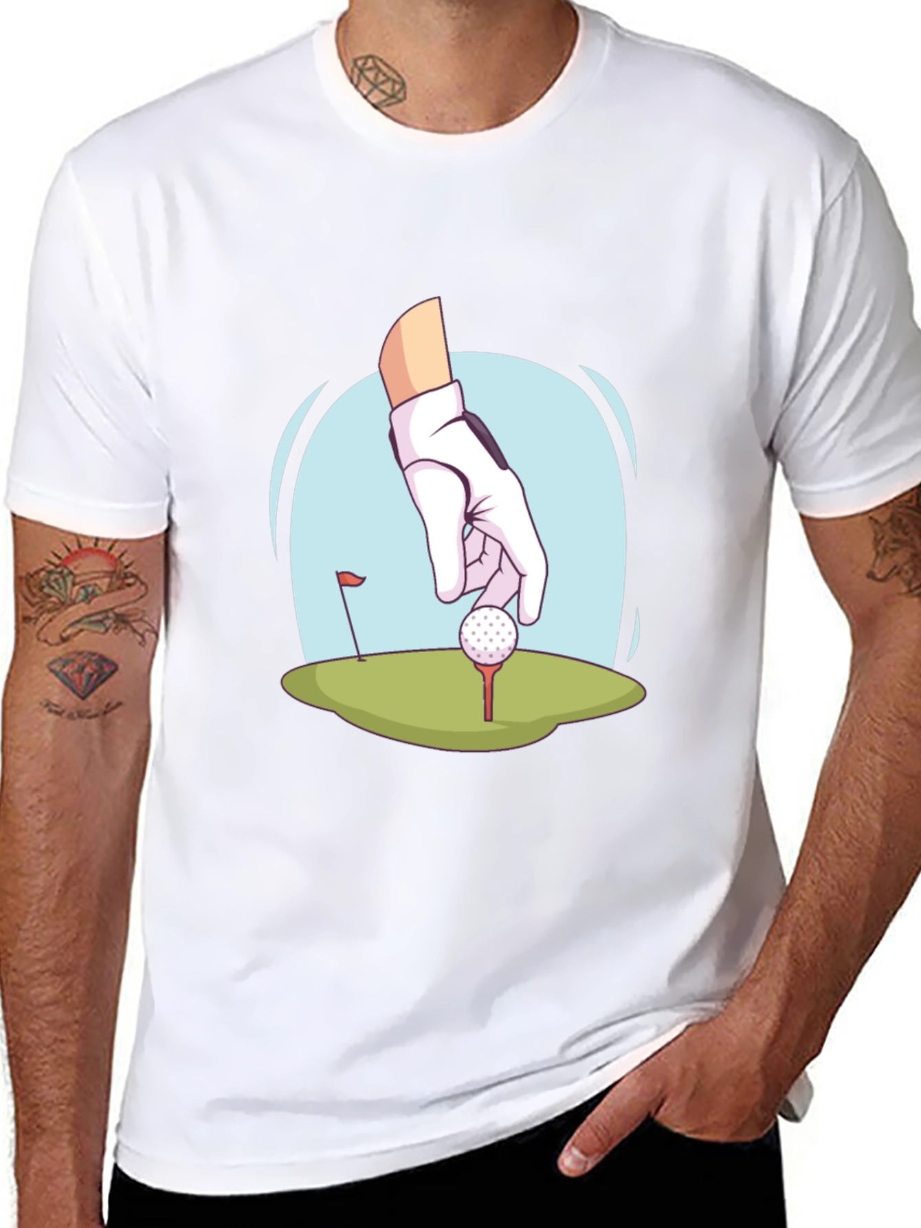 Black Golf Hand T-Shirt - Stylish Tee for Golf Lovers view 8