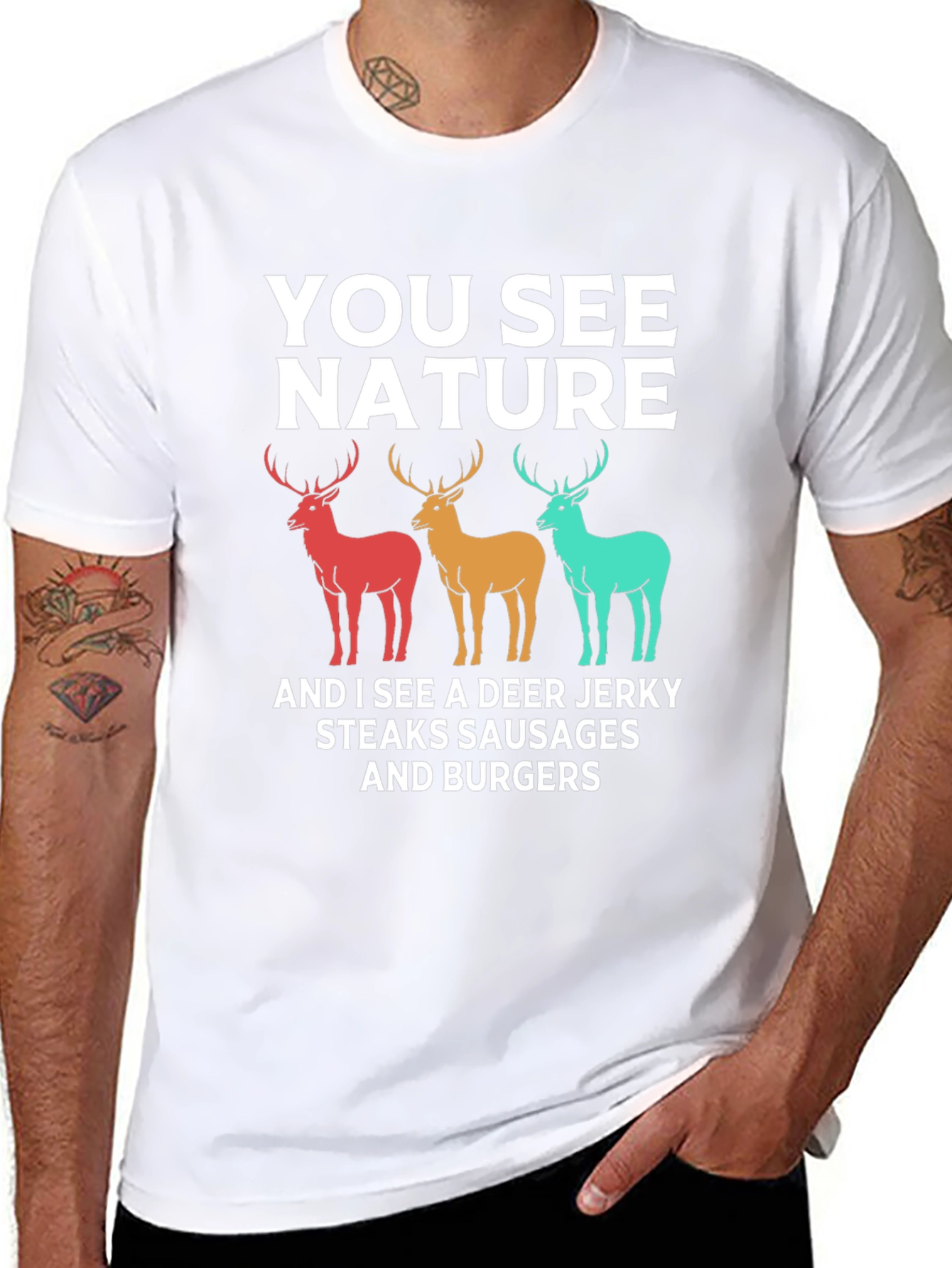 Black Deer Jerky T-Shirt - Hunting Season Tee view 8