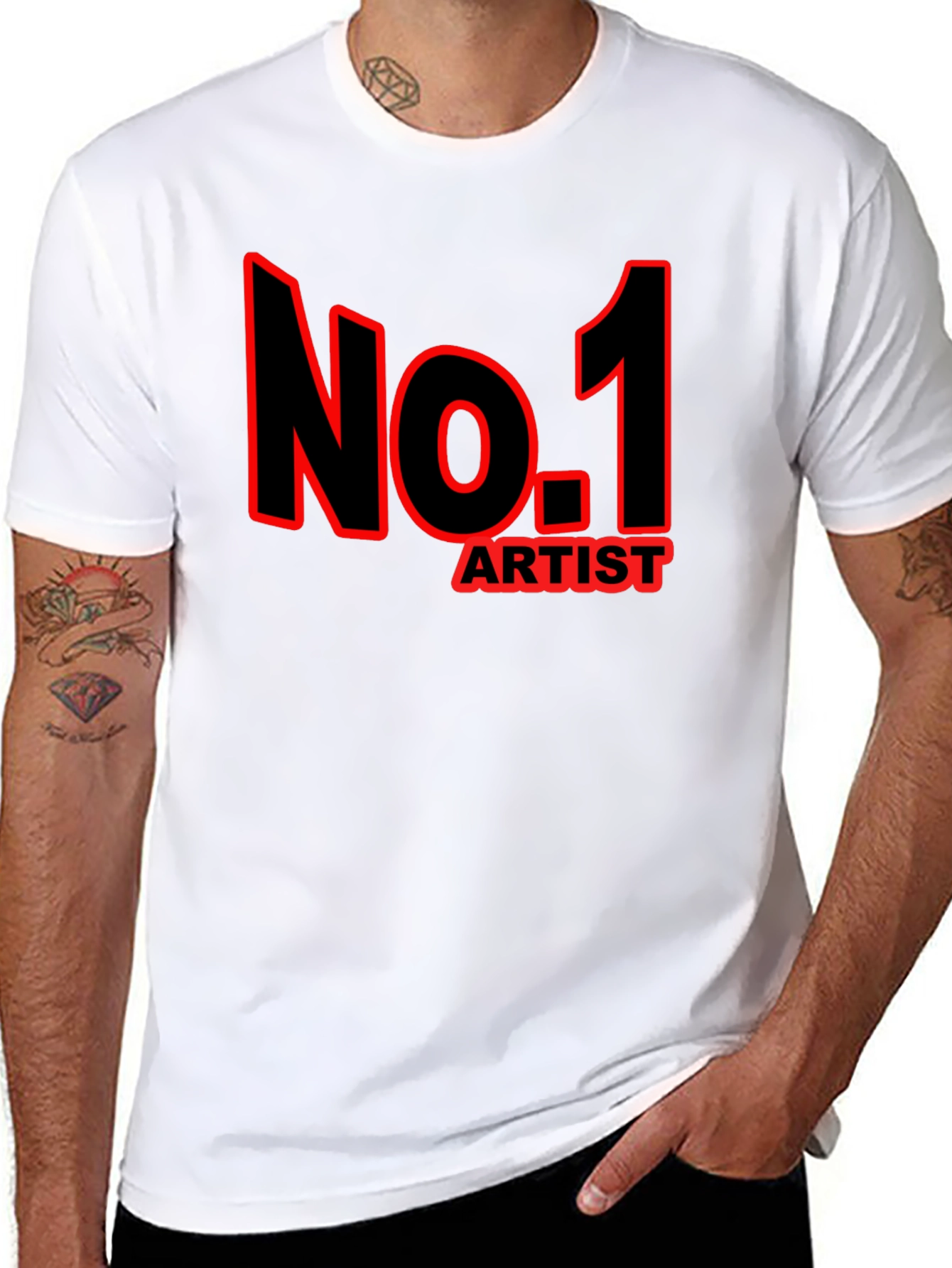 Black No. 1 Artist Graphic T-Shirt - Black view 8