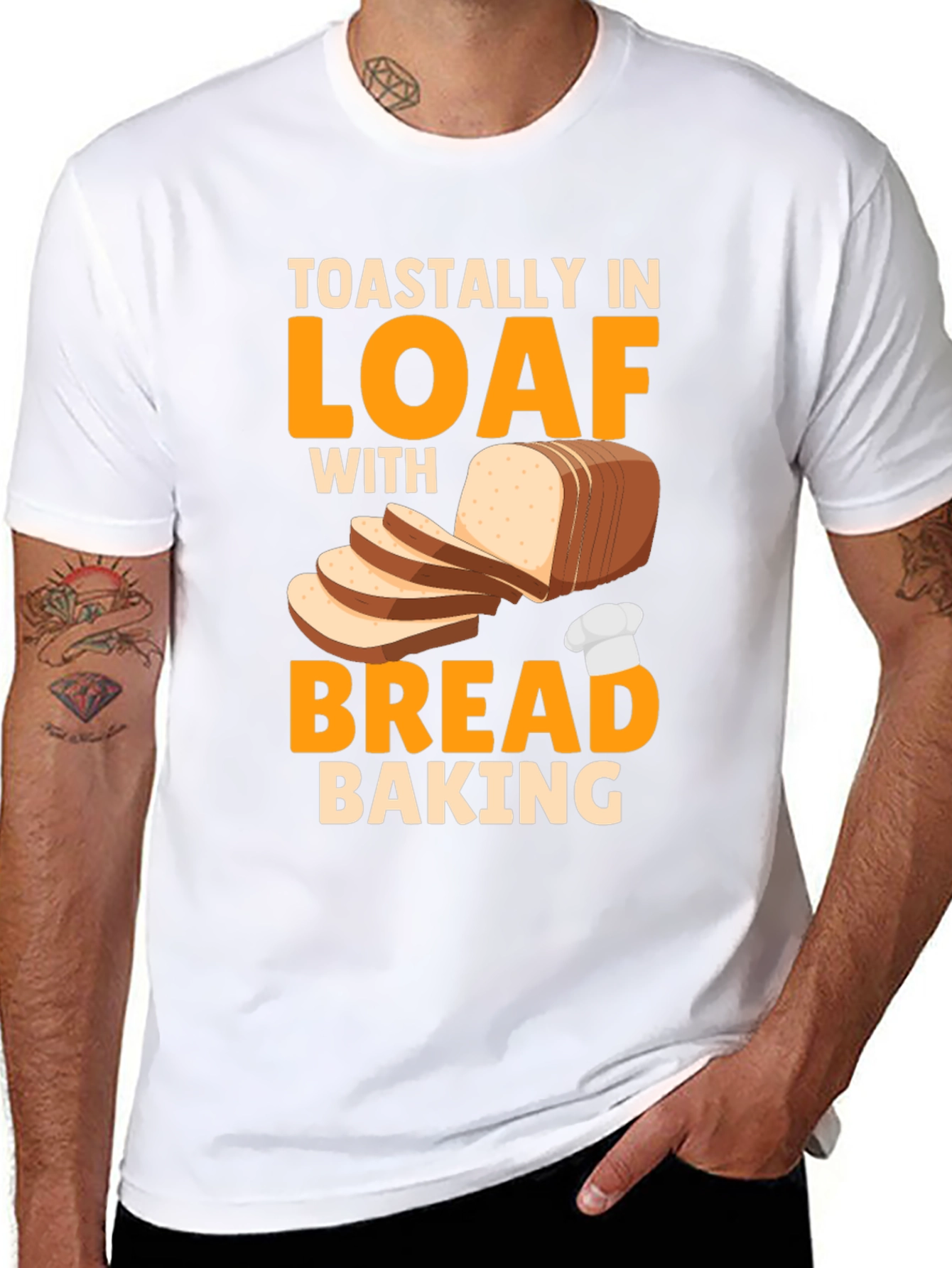 Black Toastally In Loaf With Bread Baking Graphic T-Shirt view 8