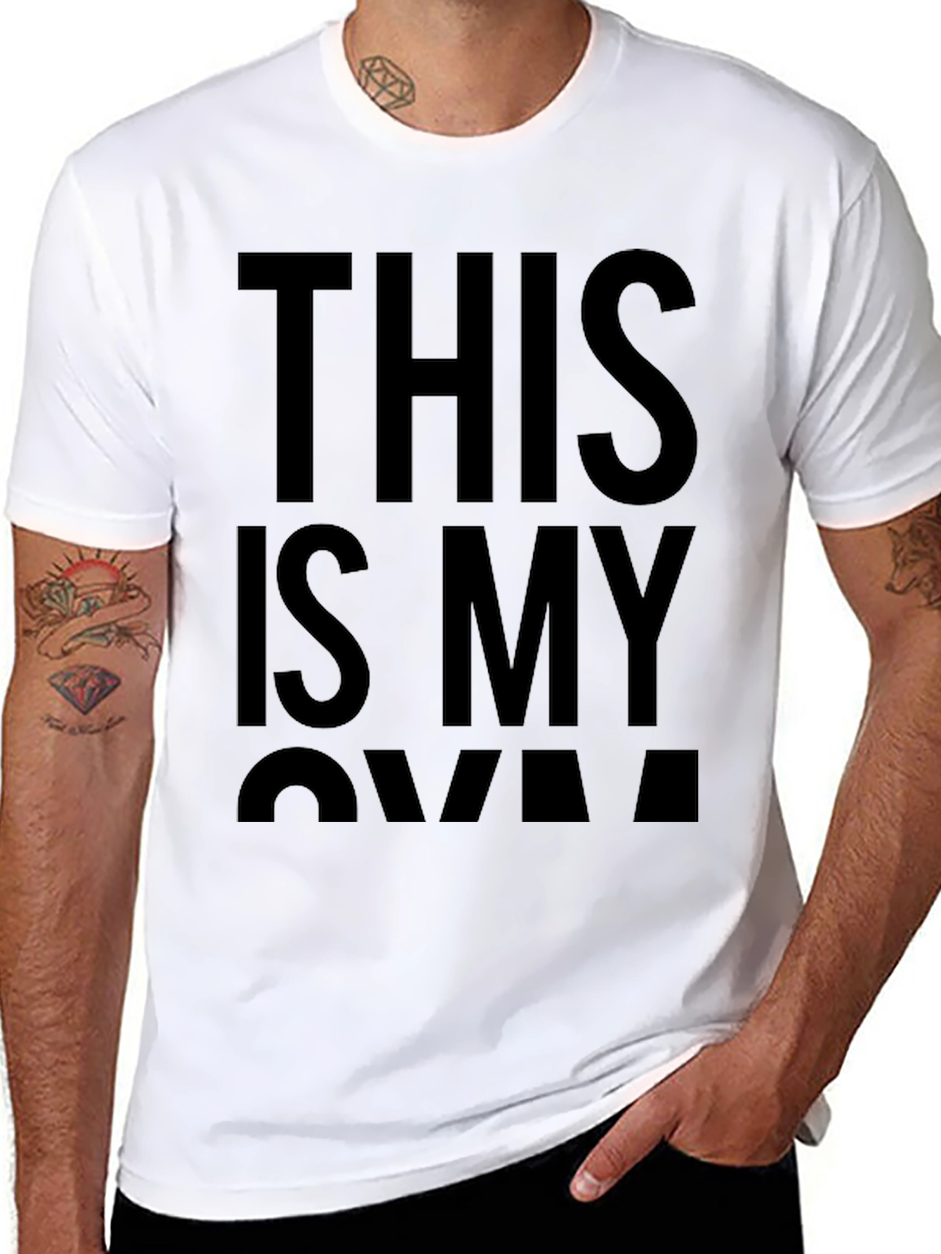 Black Men's 'This is My Own' Graphic Black T-Shirt view 8
