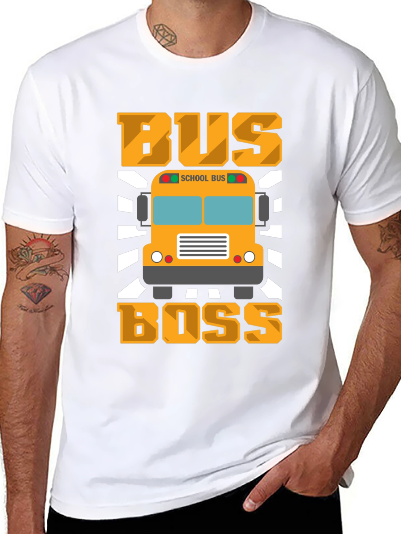 Black Bus Boss T-Shirt - School Bus Driver Apparel view 8