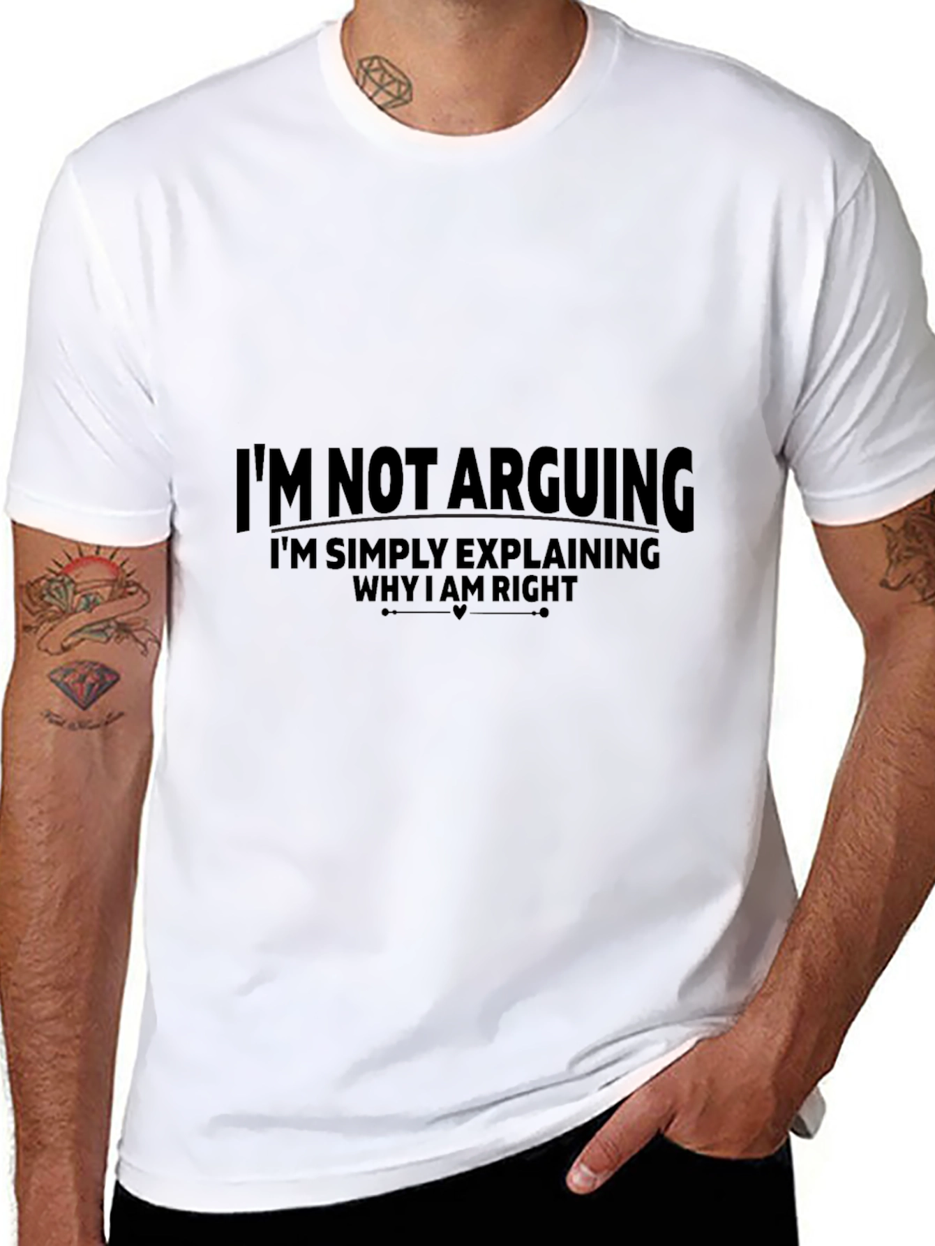 Black I'm Not Arguing Funny T-Shirt view 8