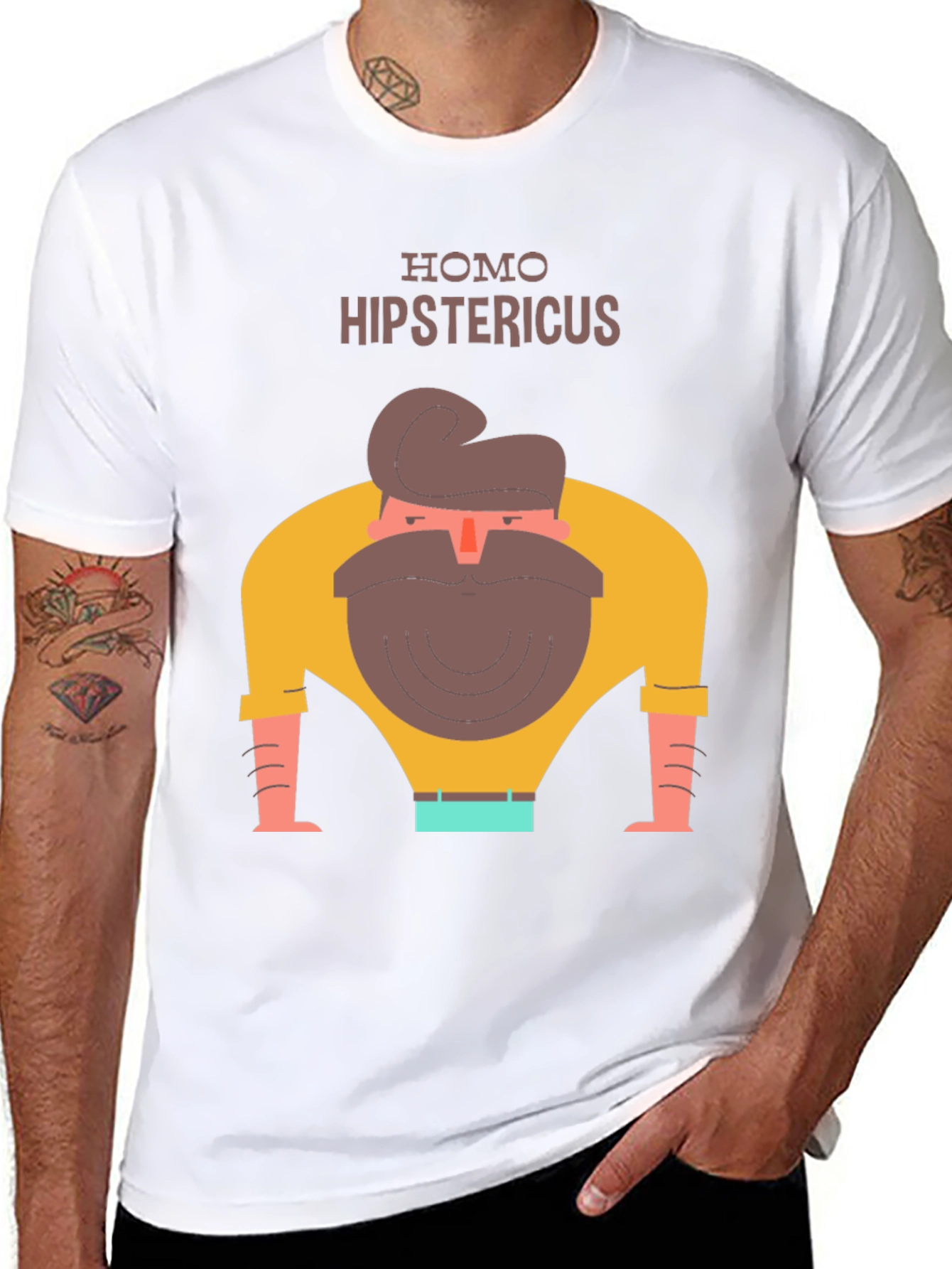 Black Homo Hipstericus Graphic Tee view 8