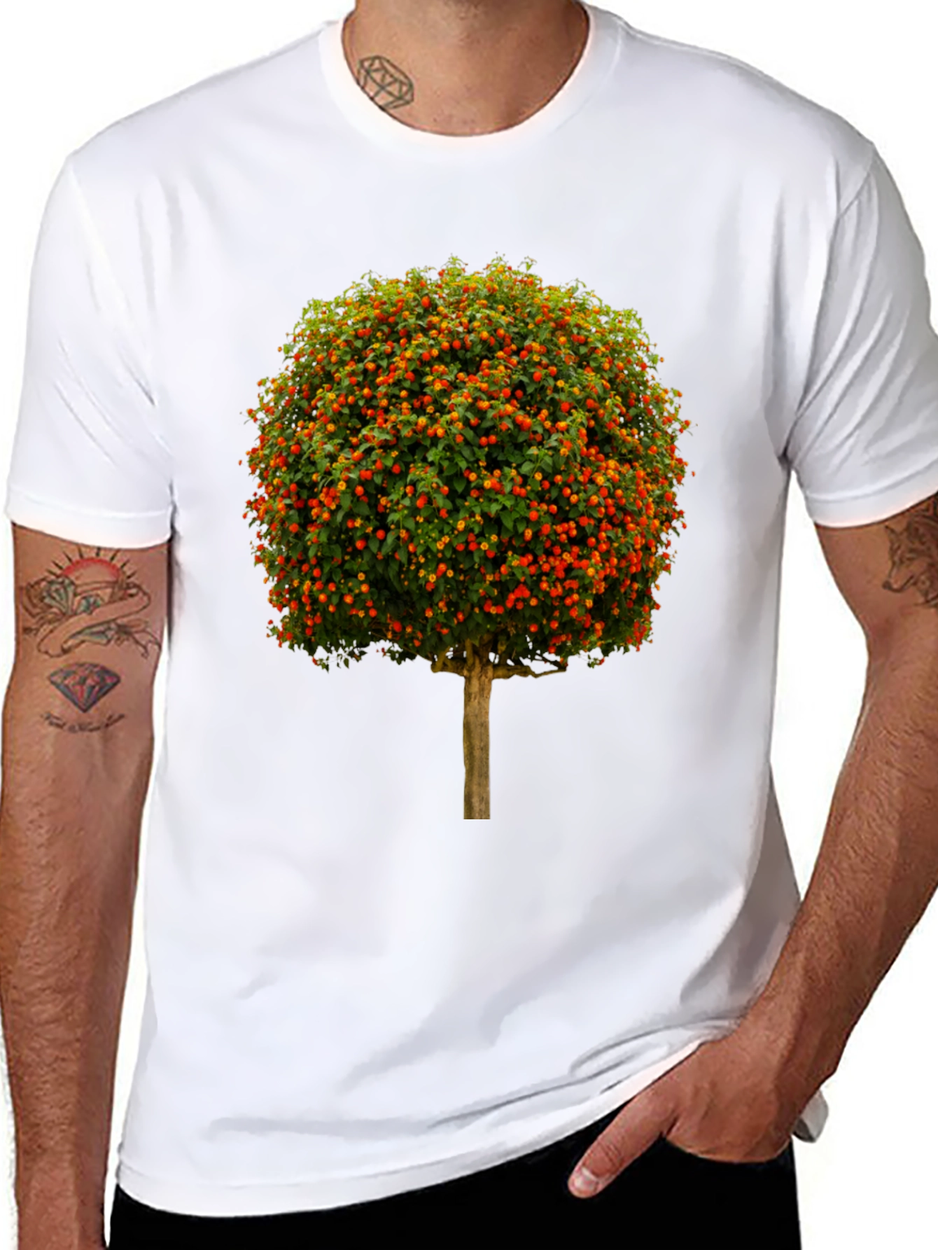 Black Botanical Tree Graphic T-Shirt view 8