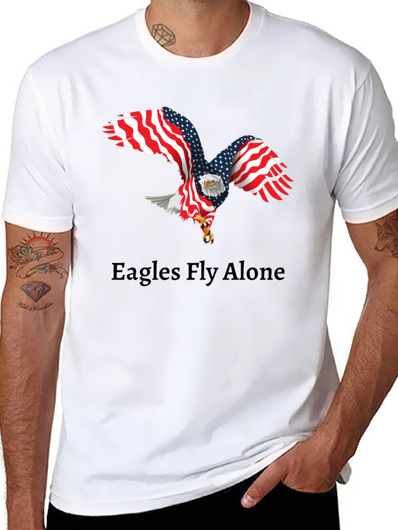 Black American Eagle Graphic Tee view 8