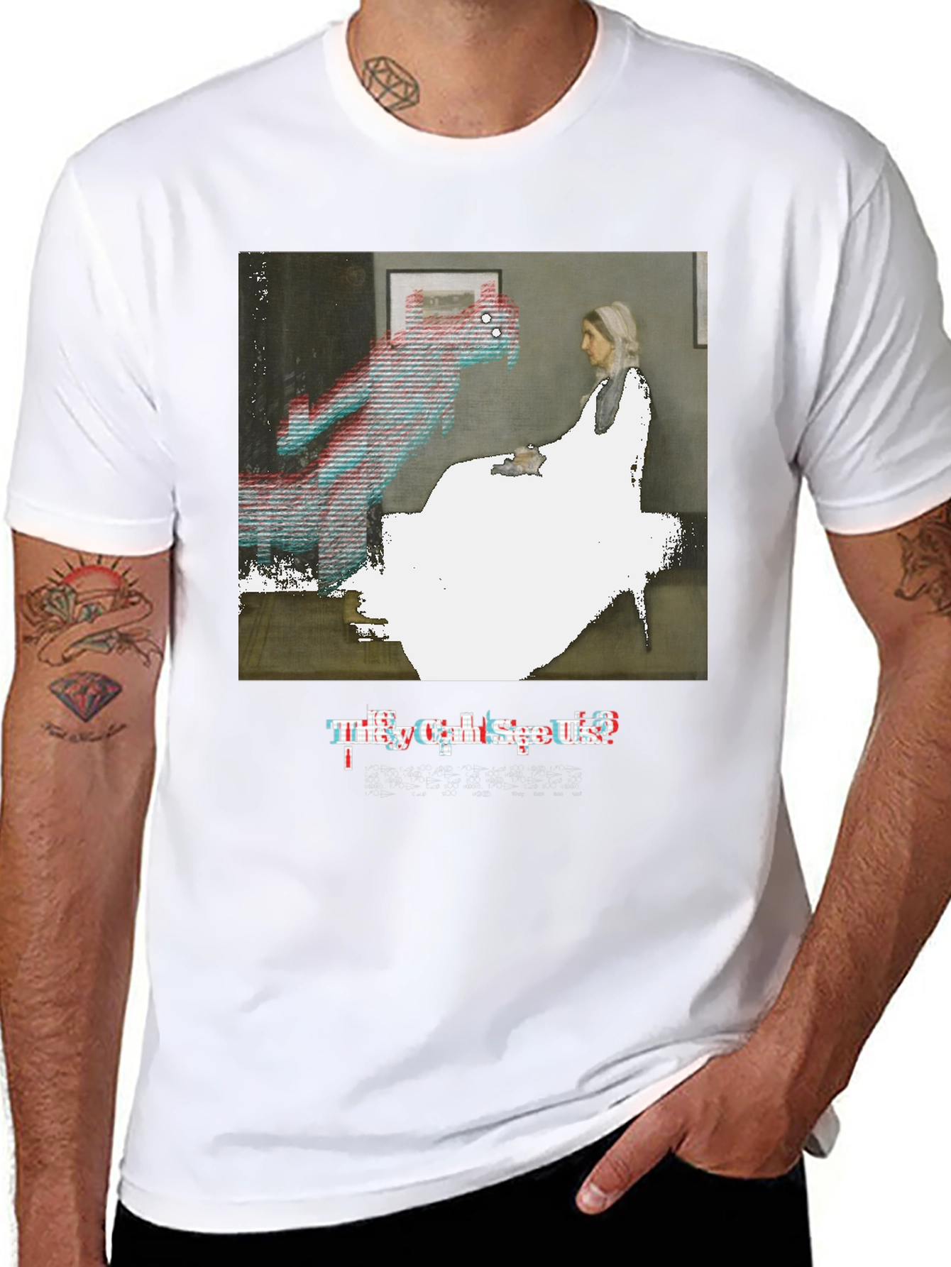 Black Artistic Graphic Tee: They Can See Us view 8