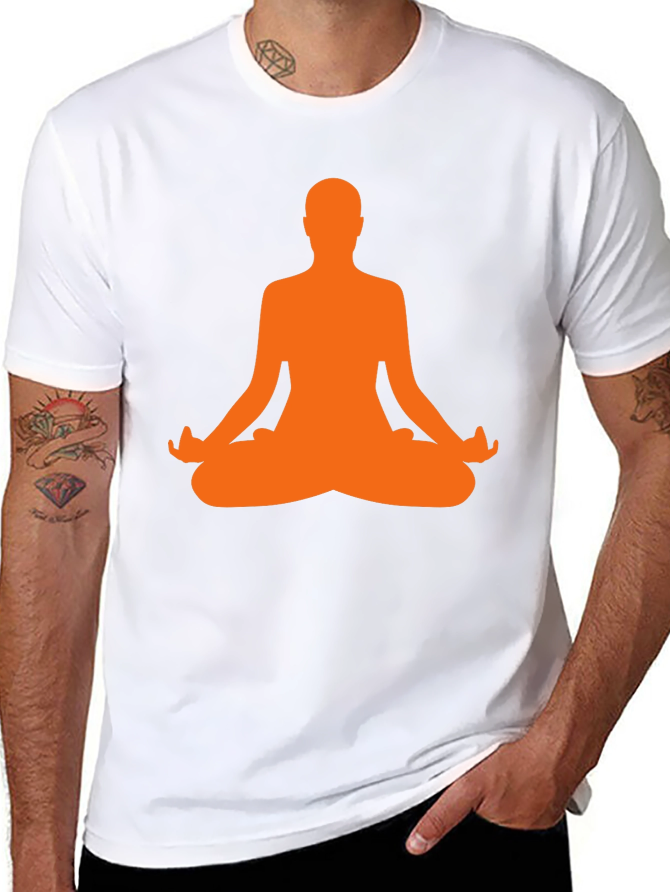 Black Yoga Pose Graphic Tee - Black view 8