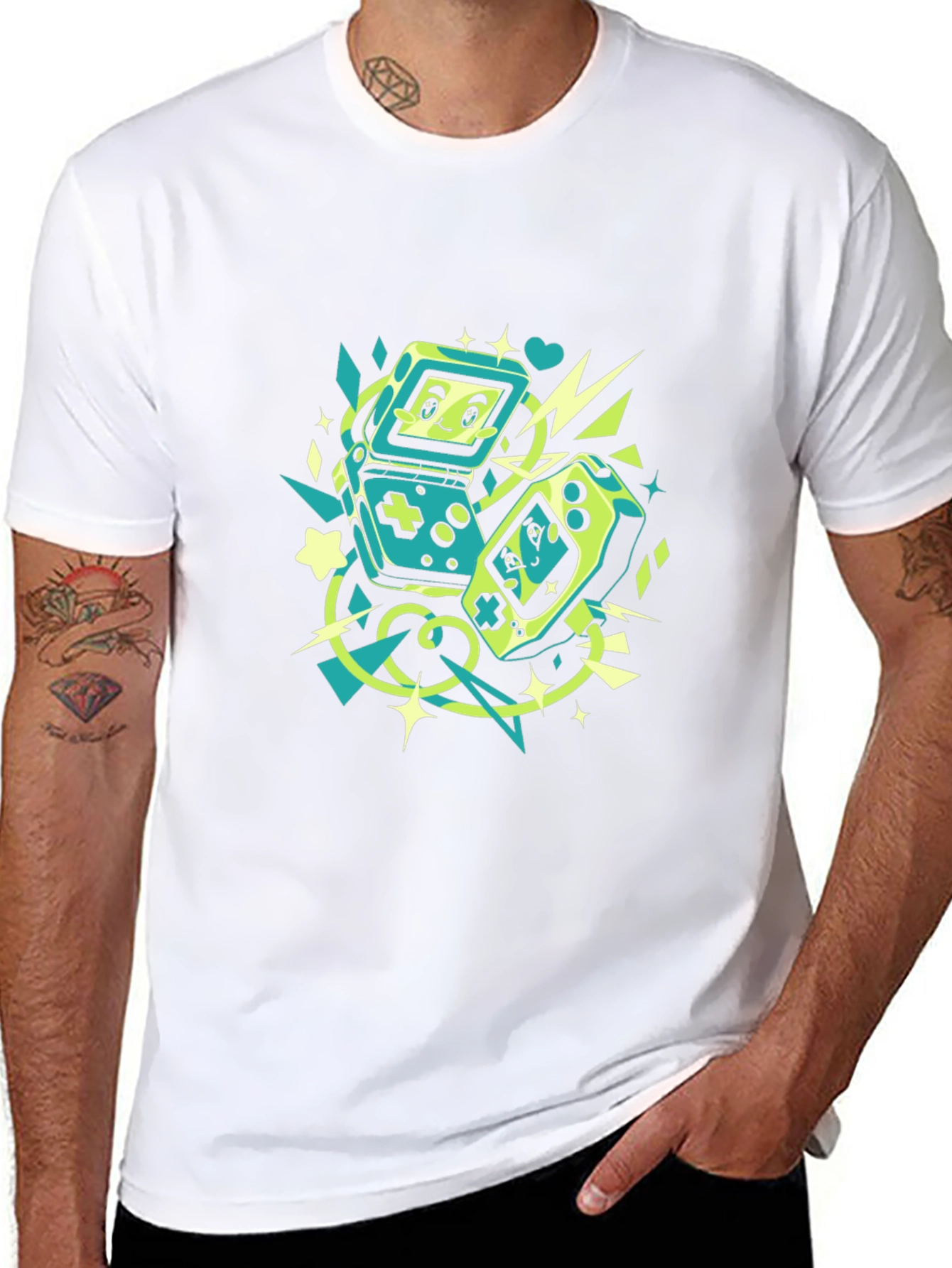 Black Retro Gaming T-Shirt - Black view 8