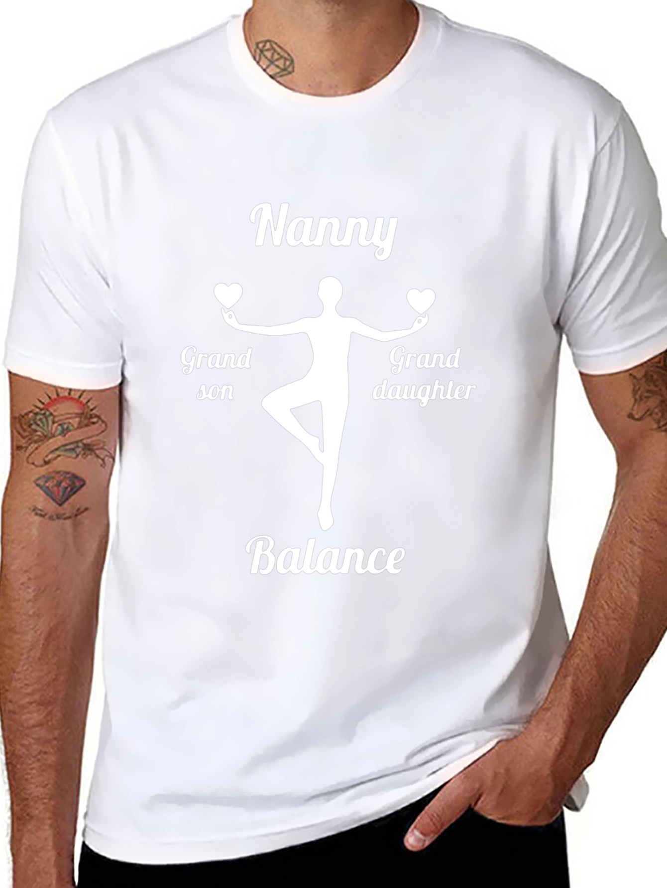Nanny Balance Grandson Granddaughter T-Shirt - 8