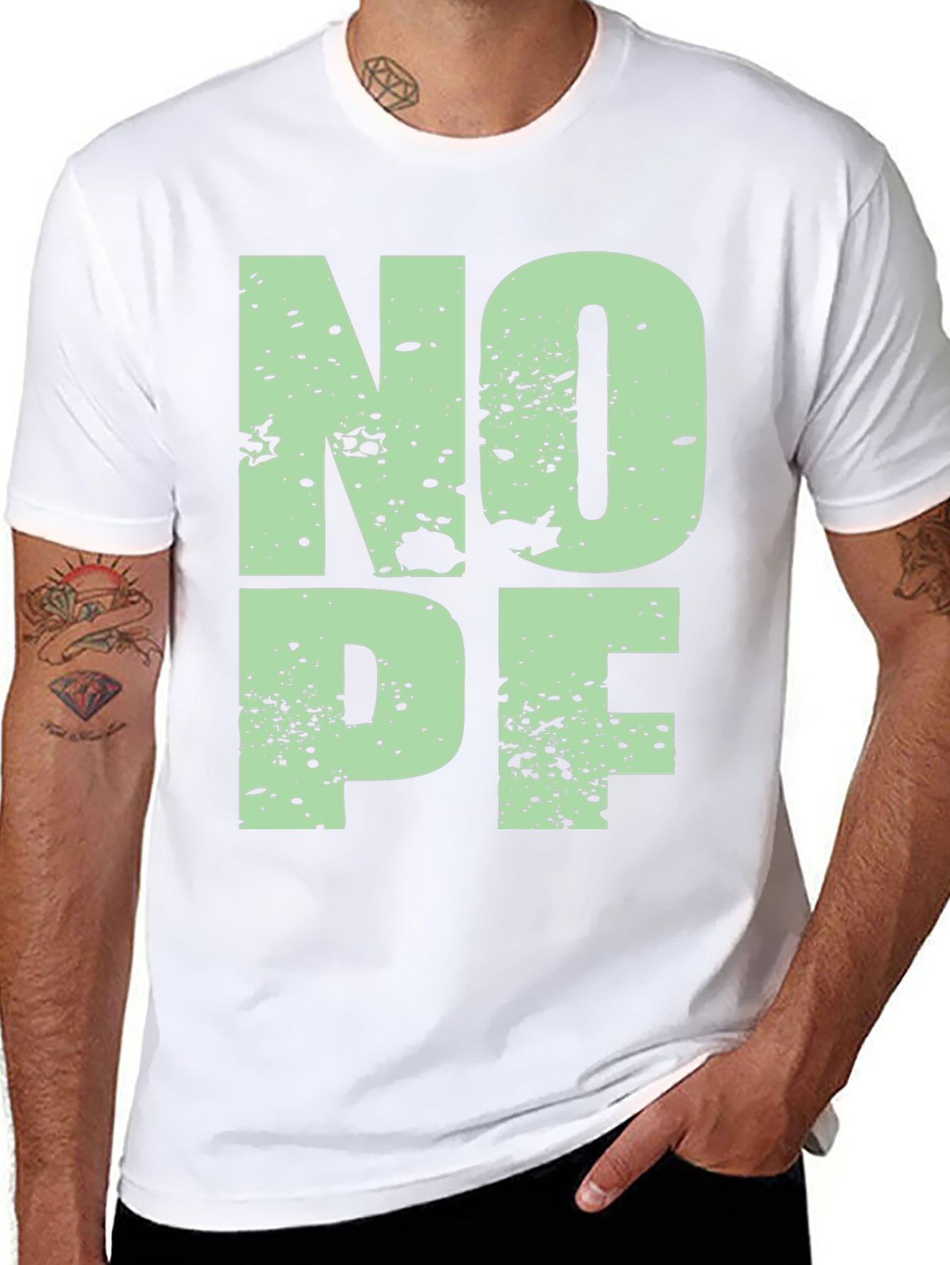 Black Nope Graphic T-Shirt - Black view 8