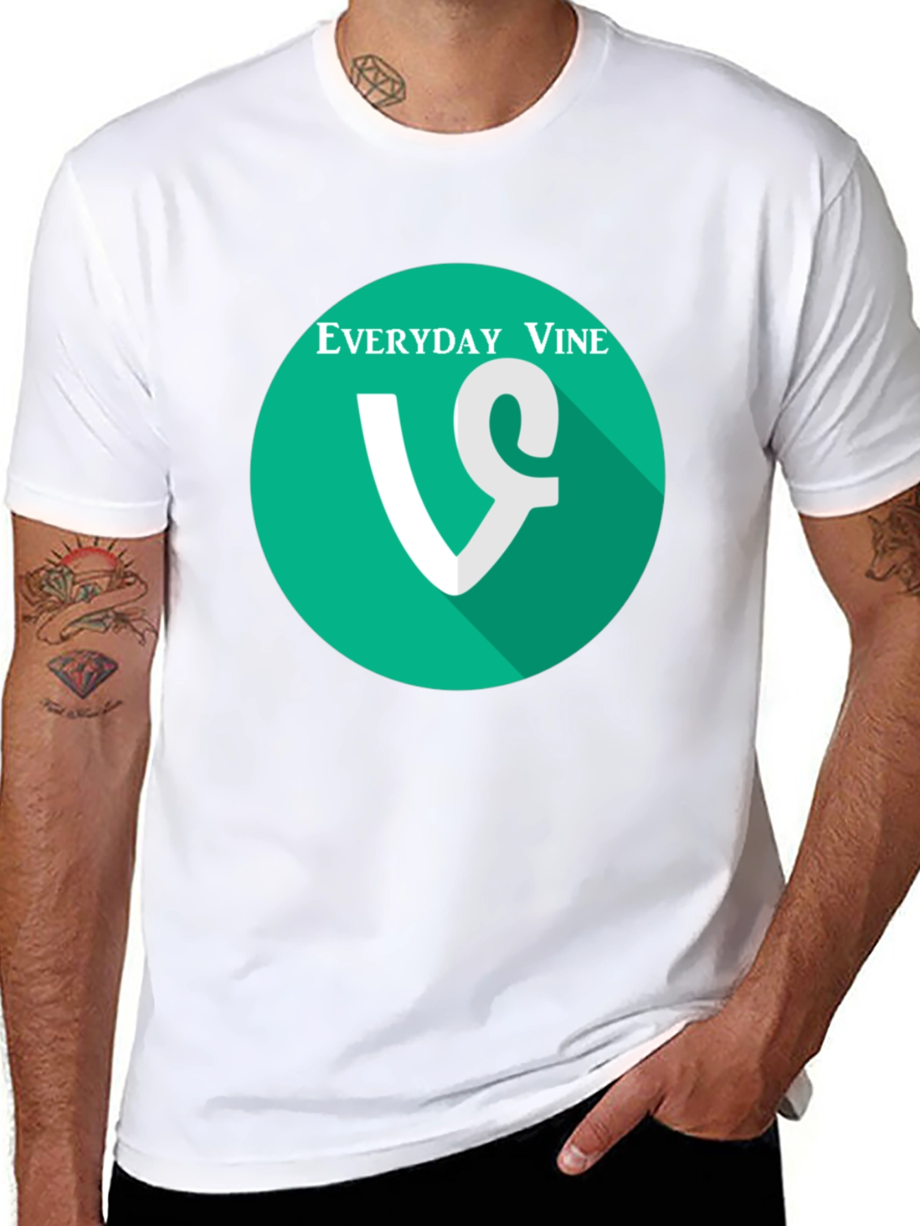 Black Everyday Vine T-Shirt - Black Graphic Tee view 8