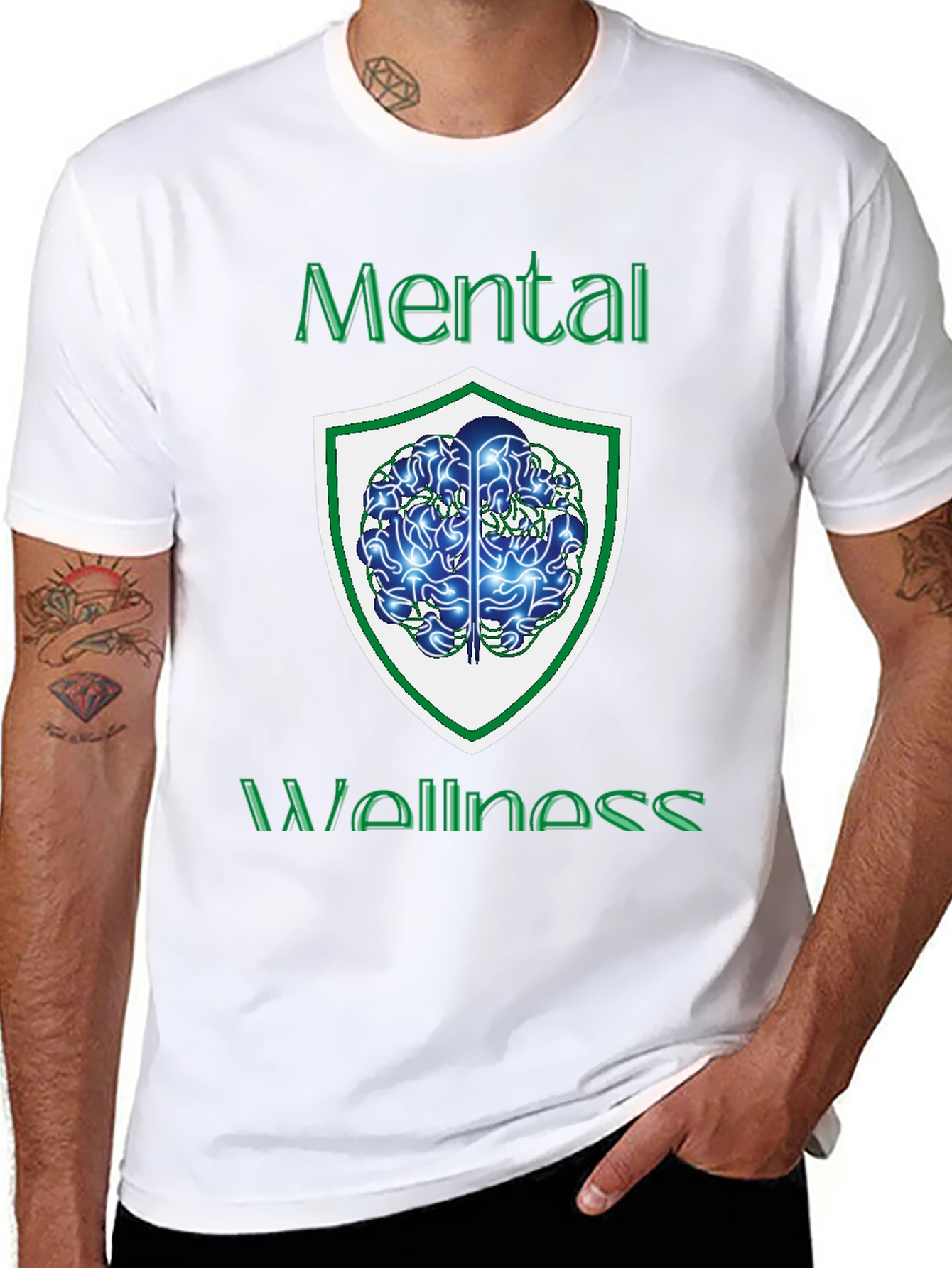 Black Mental Wellness Graphic Tee - Black view 8