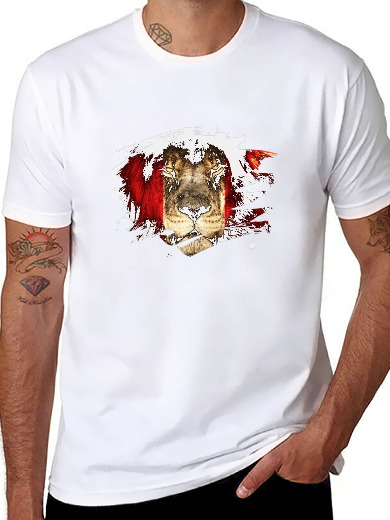 Black Lion Graphic Tee - Unique Style view 8