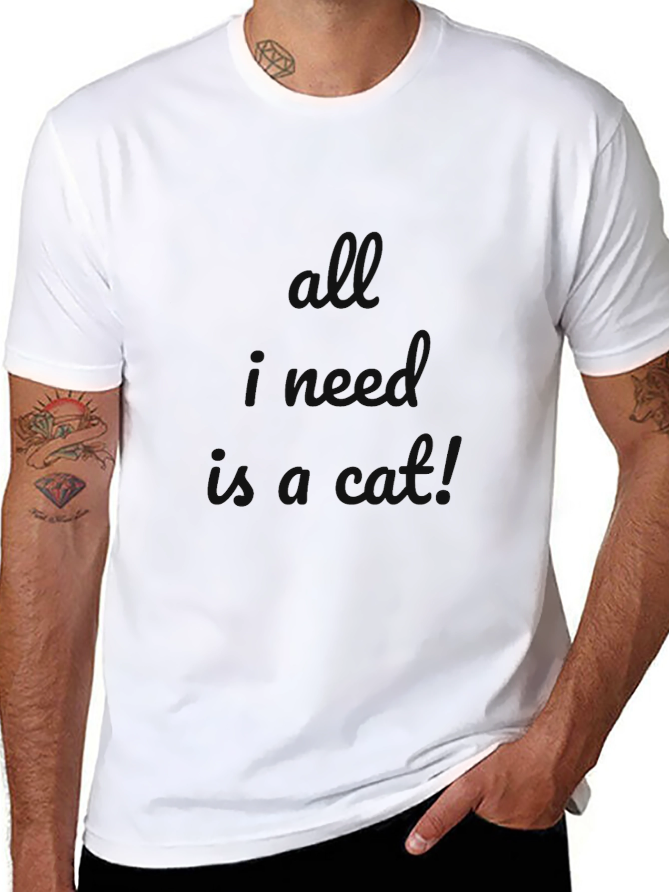 Black Men's Black 'All I Need Is a Cure' Graphic Tee view 8