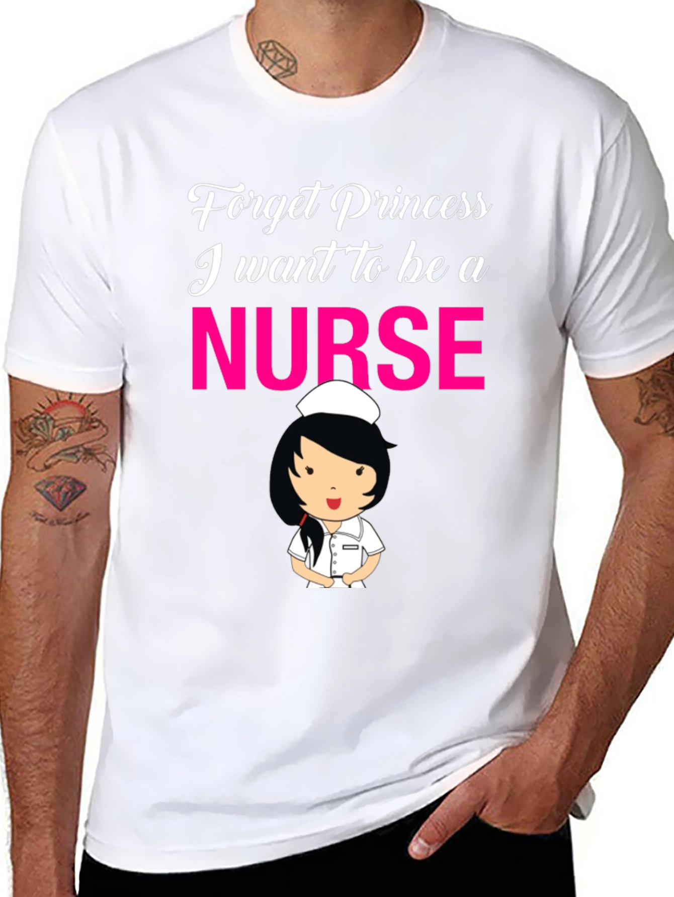 Black Forget Princess Nurse T-Shirt view 8