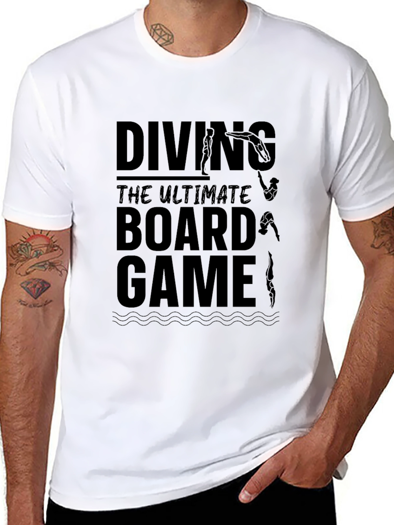 Black Diving: The Ultimate Board Game T-Shirt view 8