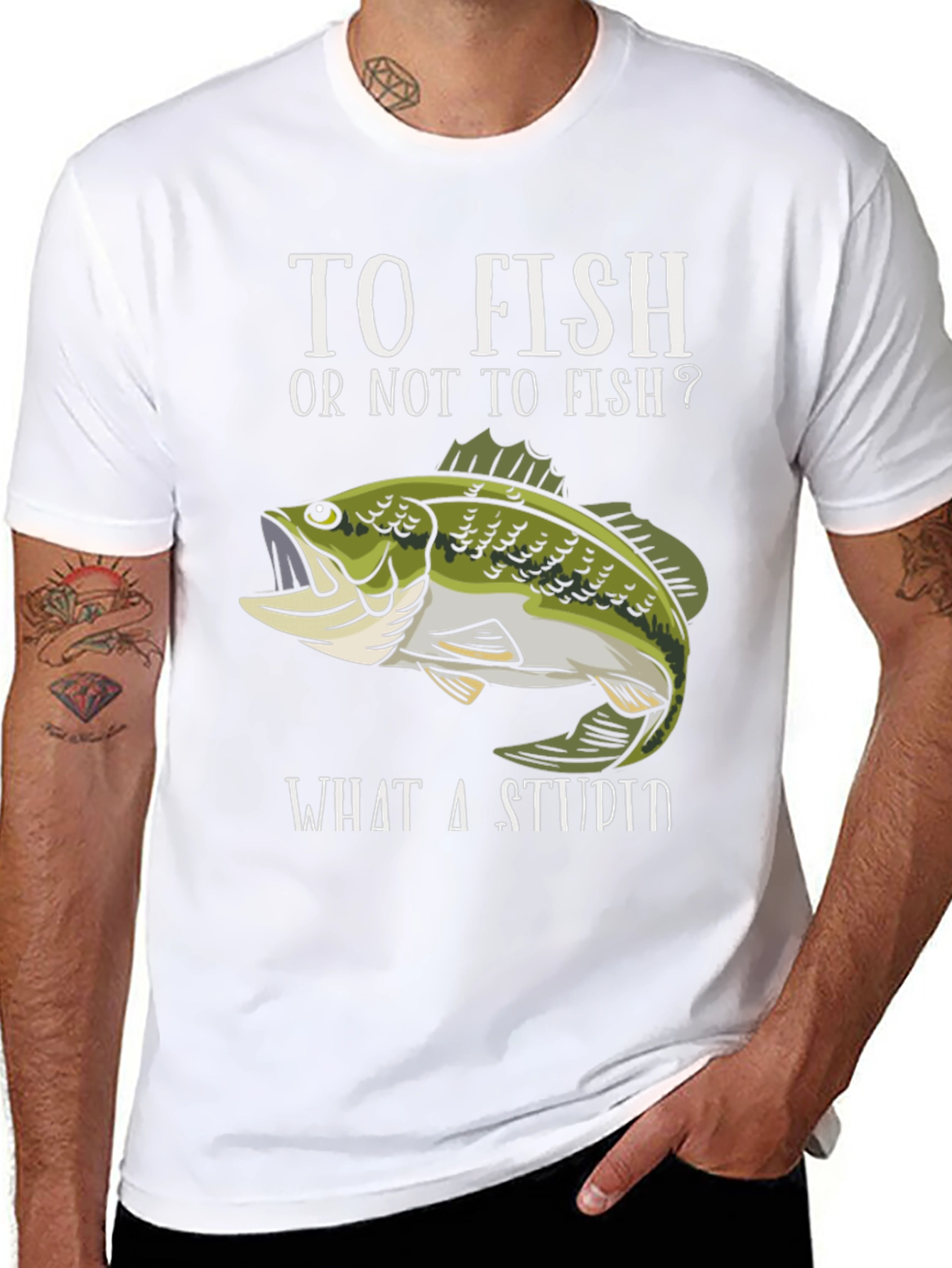 Black To Fish Or Not To Fish Funny Fishing T-Shirt view 8