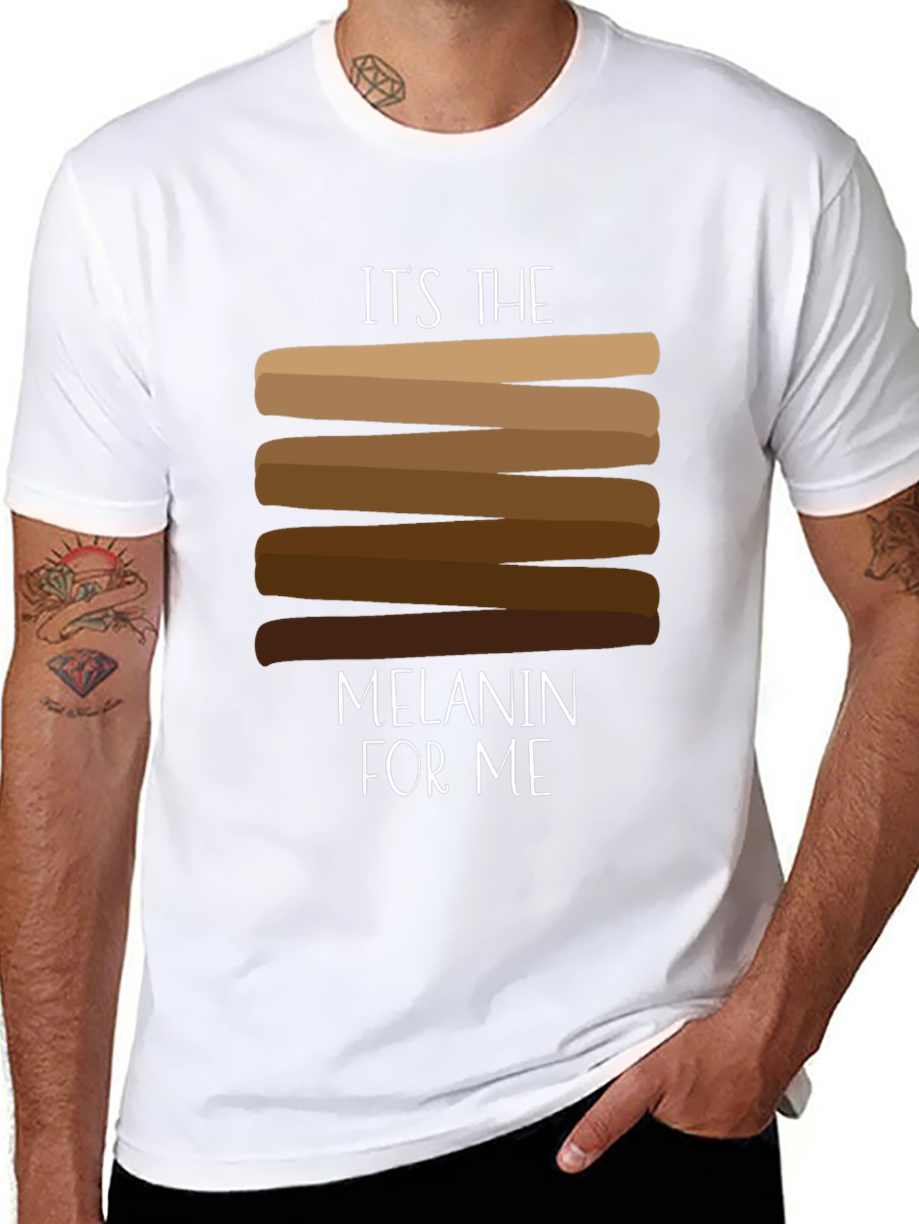 Black It's the Melanin for Me Graphic T-Shirt view 8
