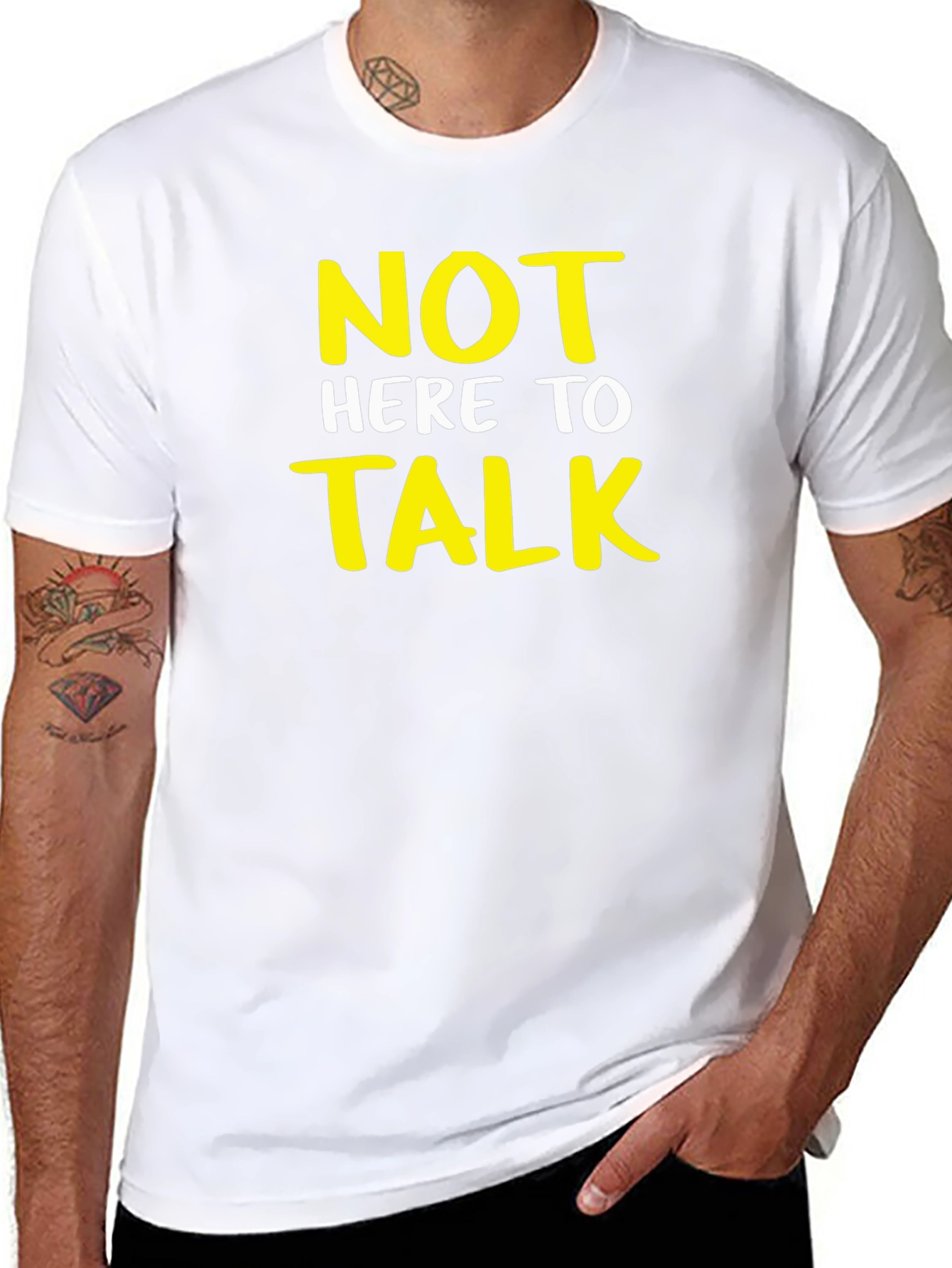 Black Not Here to Talk Graphic T-Shirt view 8