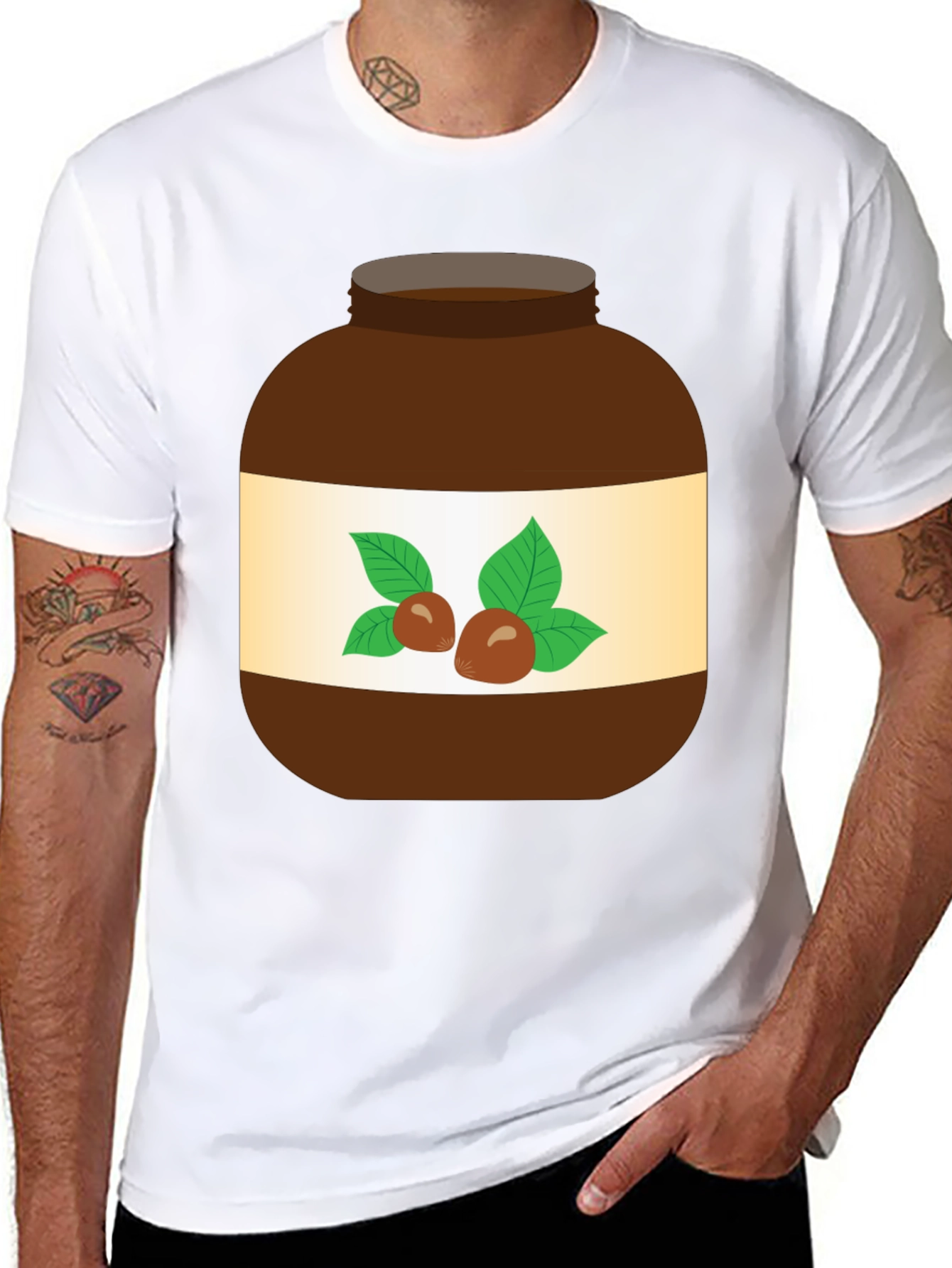 Nutella Jar Graphic T-Shirt - Fun Foodie Tee - 8
