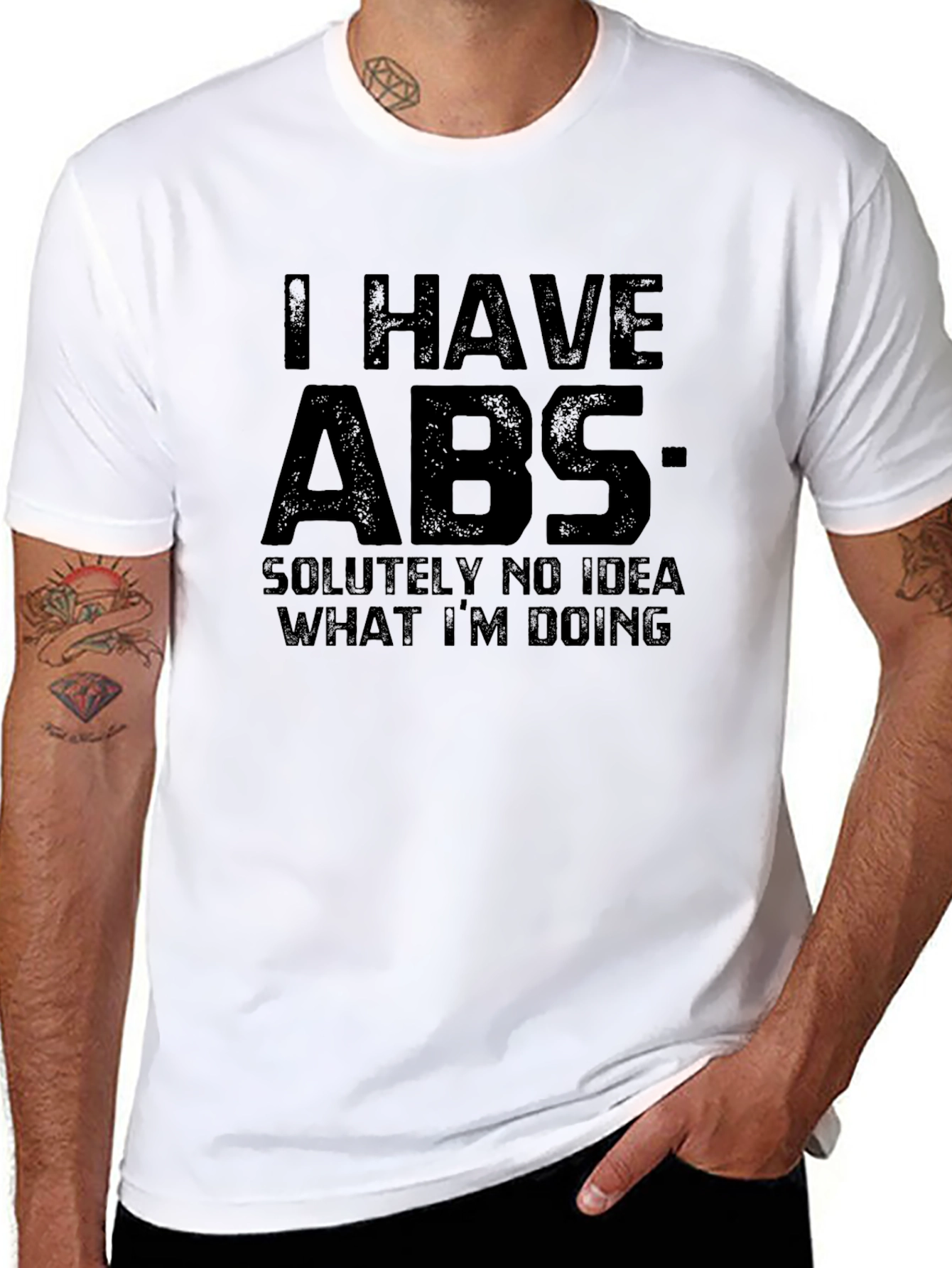 Black Funny ABS T-Shirt - Absolutely No Idea What I'm Doing view 8