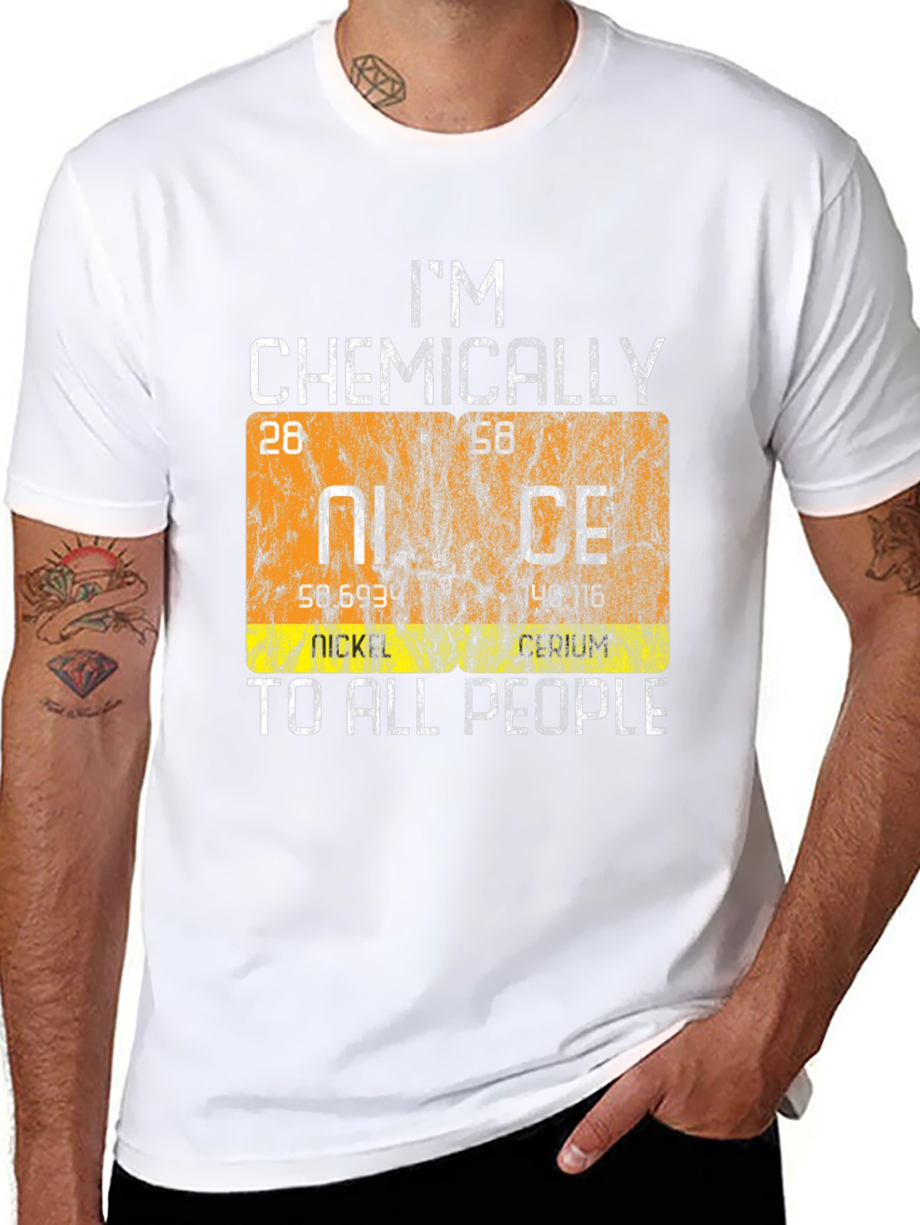 Black Chemically Nice T-Shirt - Science Pun Tee view 8