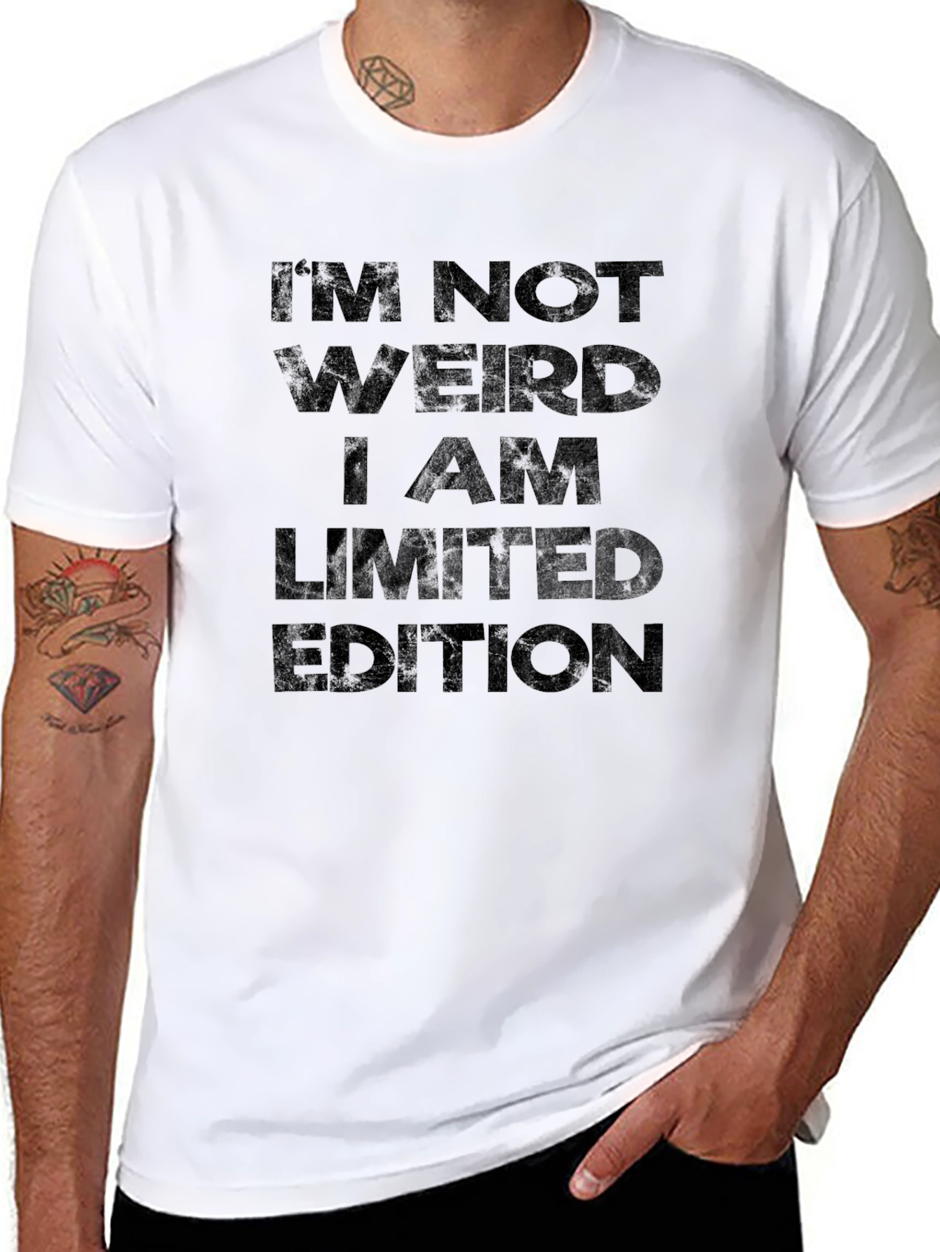 I'm Not Weird Limited Edition Black Graphic T-Shirt - 8
