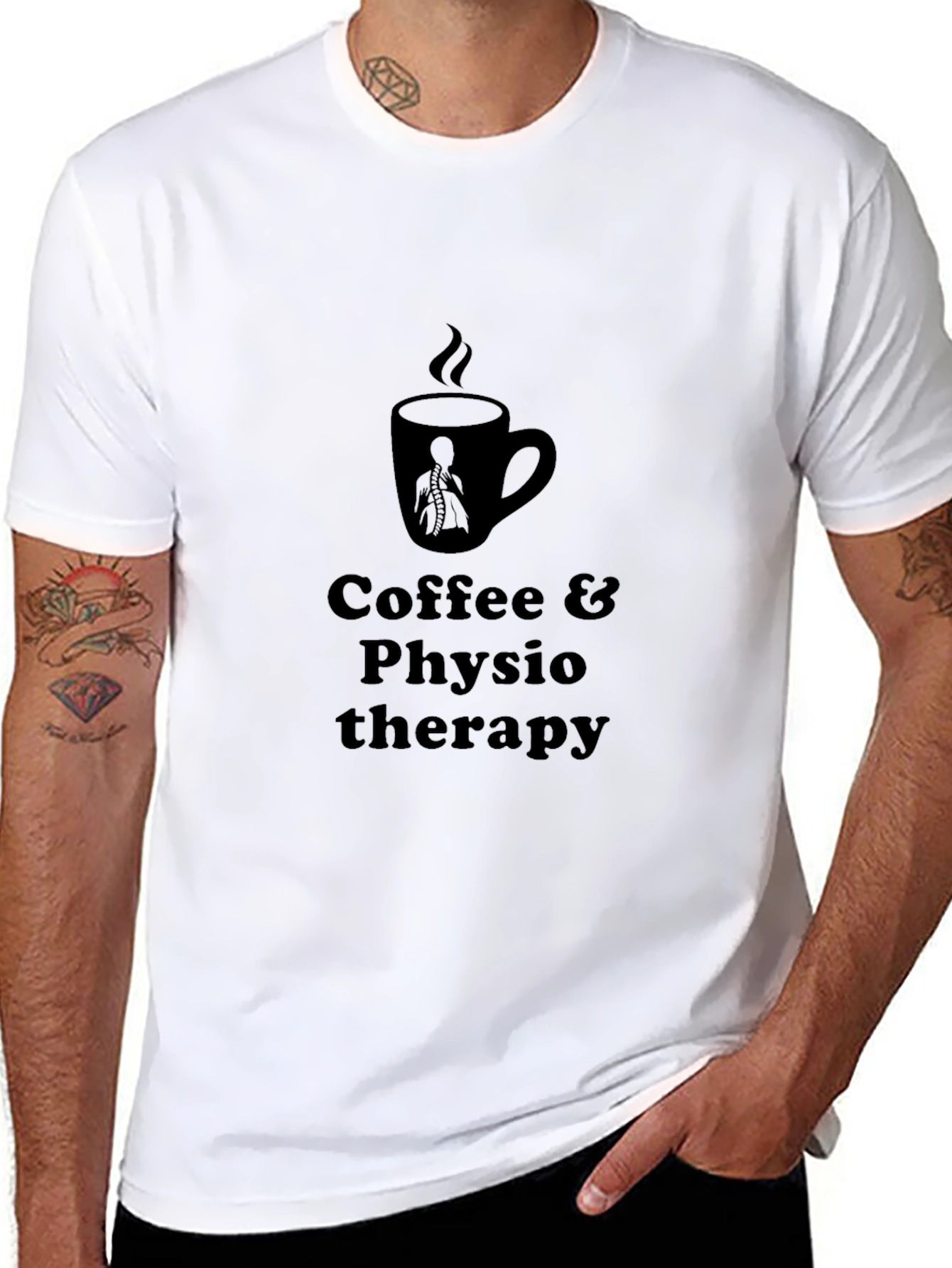 Coffee & Physiotherapy Graphic T-Shirt - 8