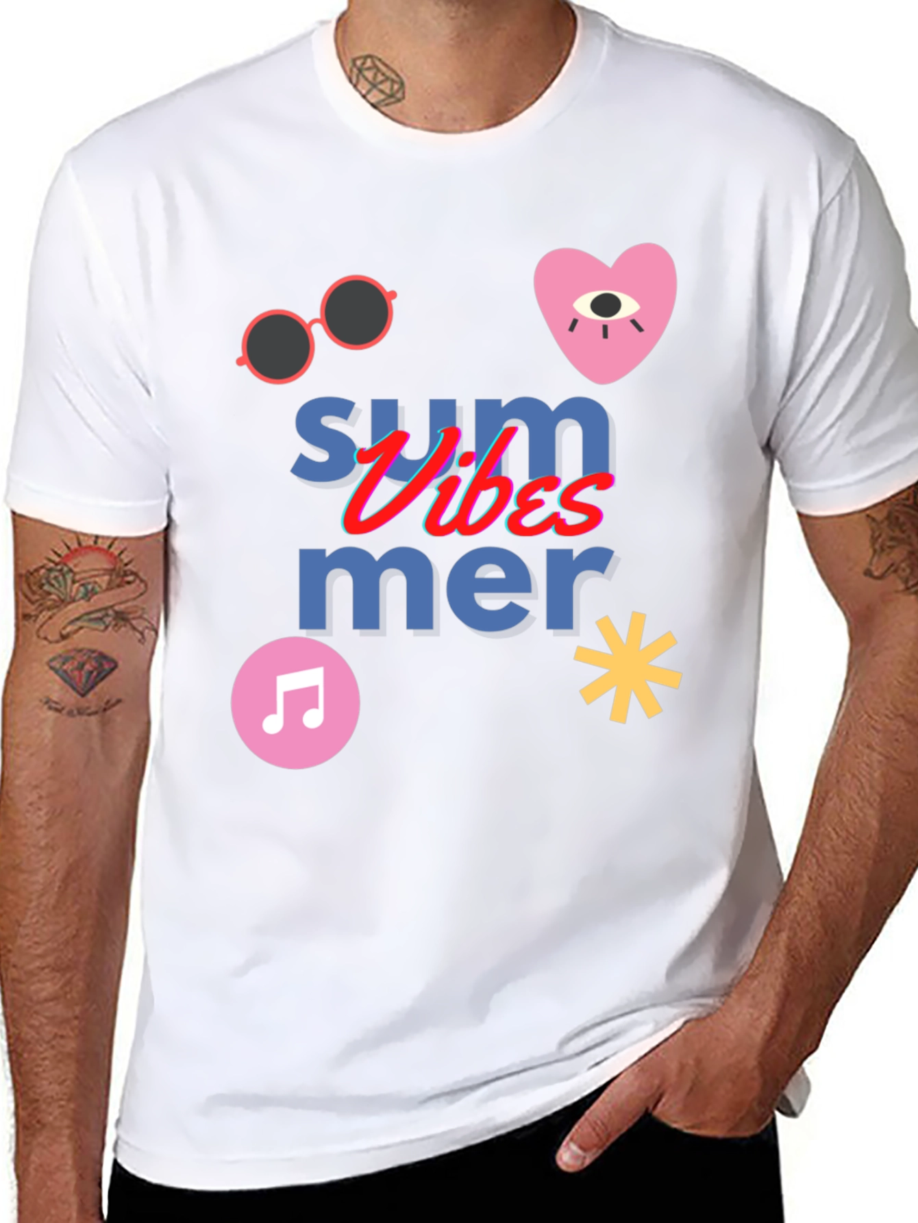 Black Summer Vibes Graphic Tee view 8