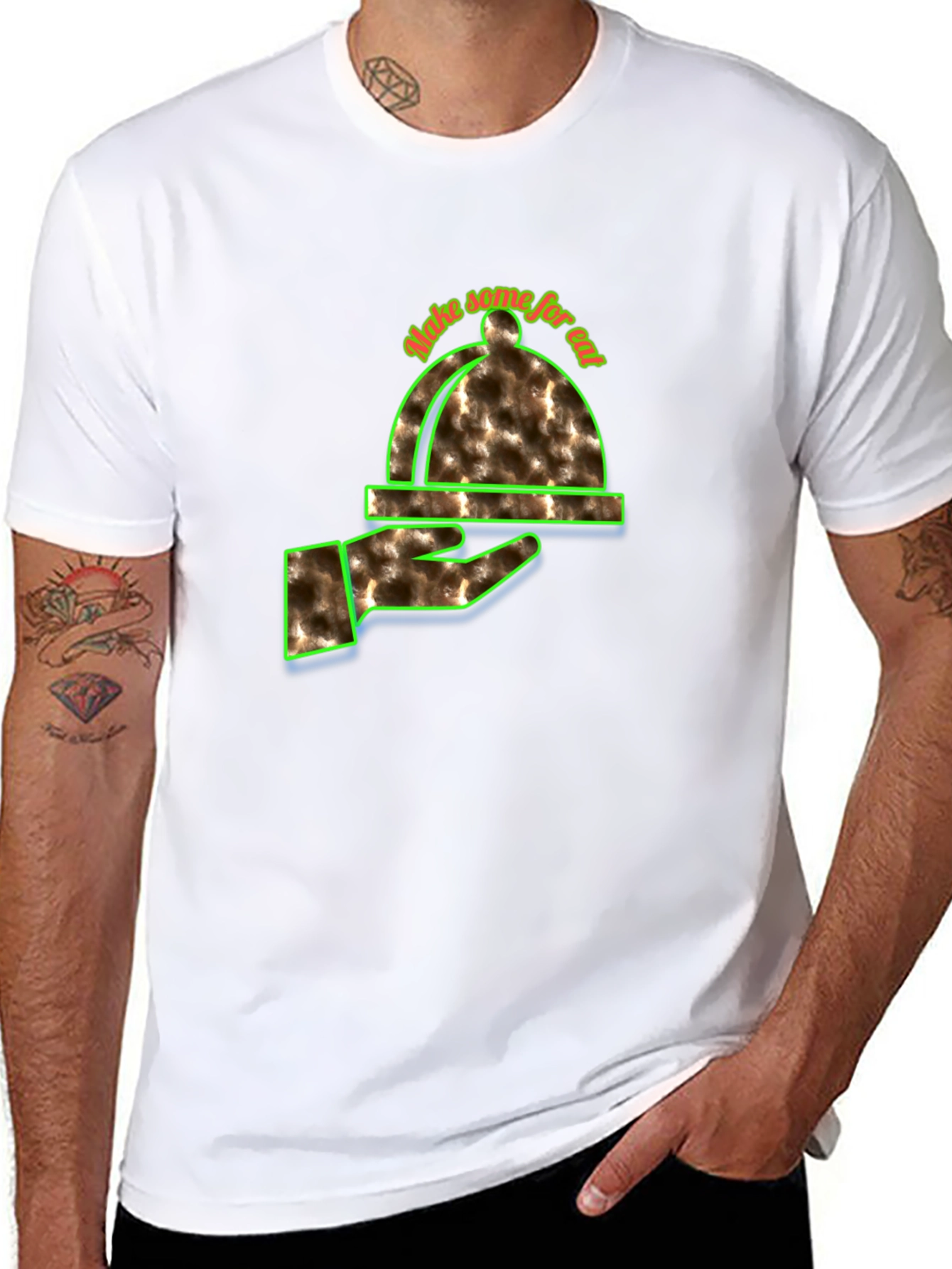 Black Novelty "Make Some For Cat" Graphic Tee view 8