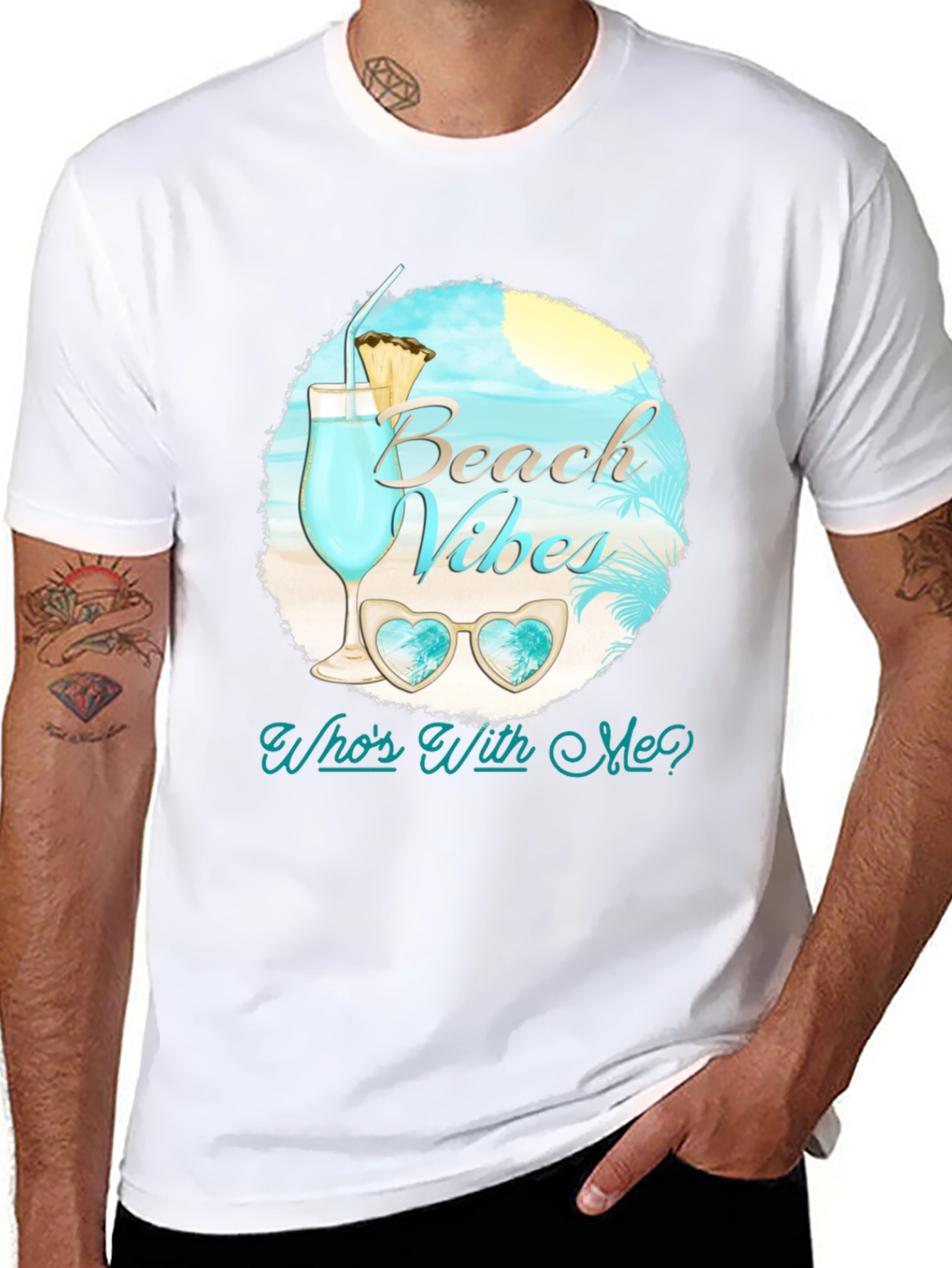 Black Beach Vibes Graphic Tee - Summer Ready! view 8