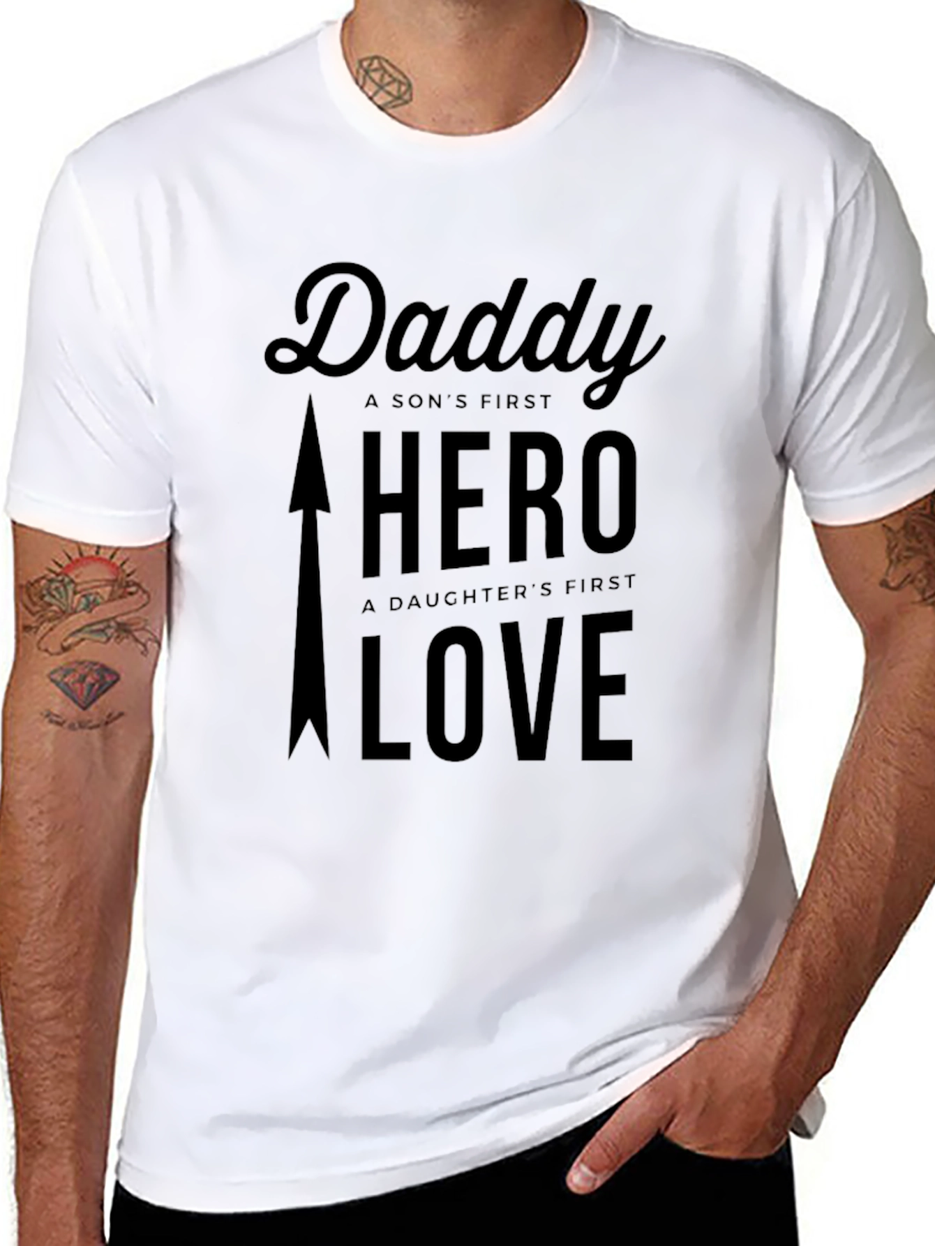 Black Daddy, a Son's Hero, a Daughter's Love T-Shirt view 8