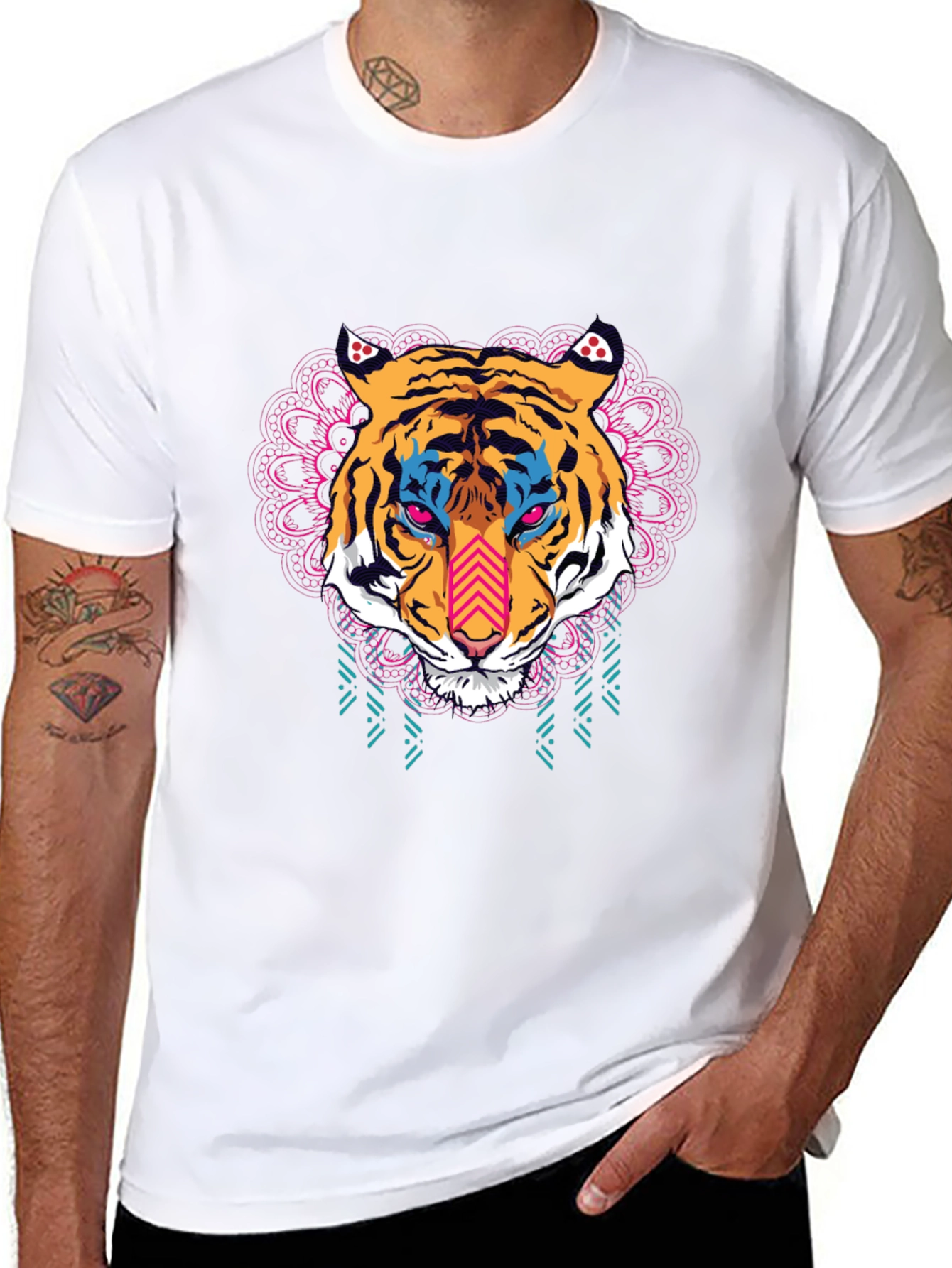 Black Tiger Graphic Tee - Vibrant Animal Design view 8