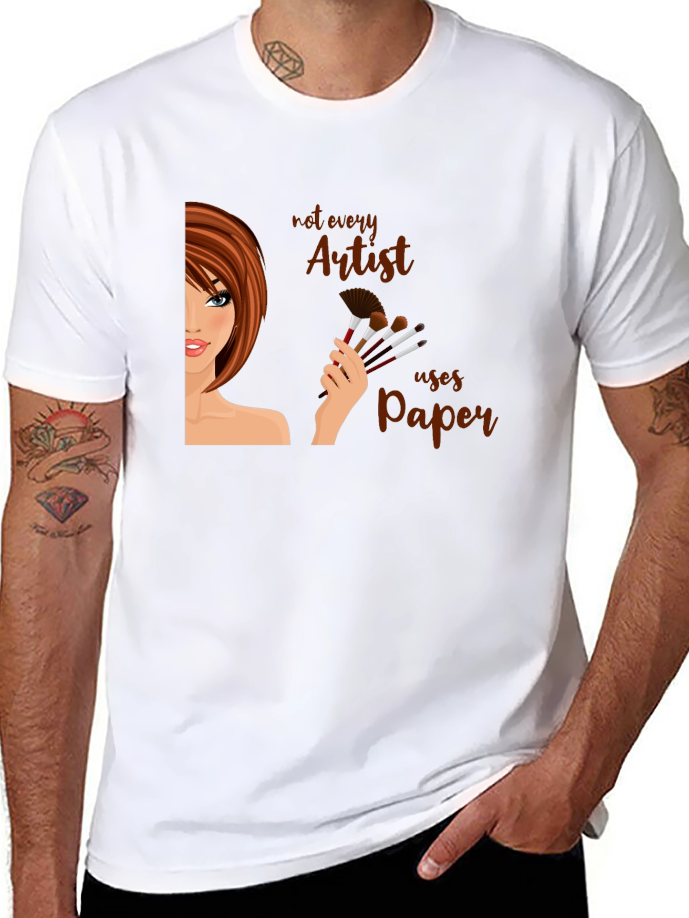 Black Artist T-Shirt - Makeup Artist Gift view 8