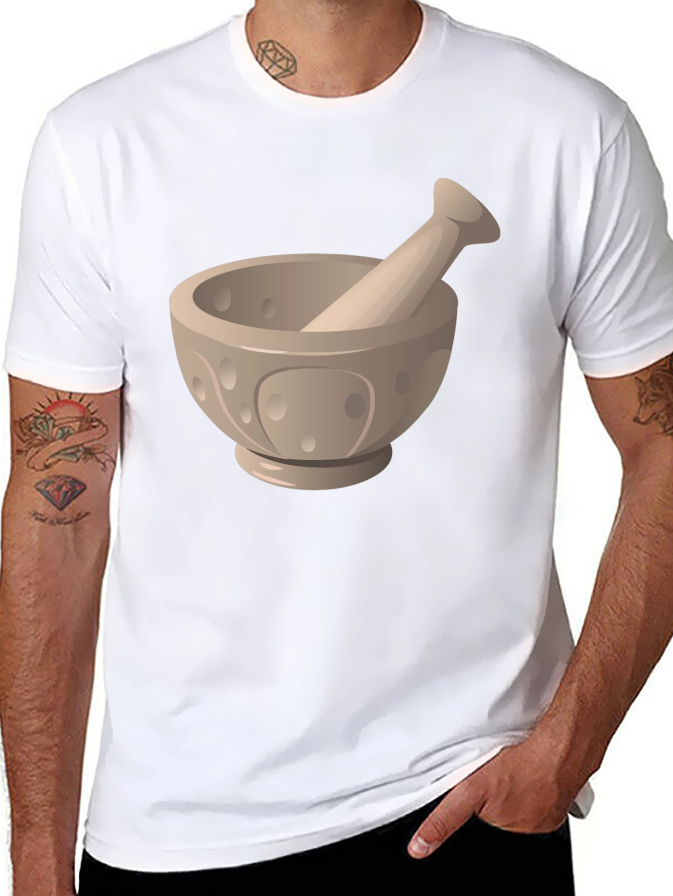 Black Mortar and Pestle Graphic Tee - Black view 8