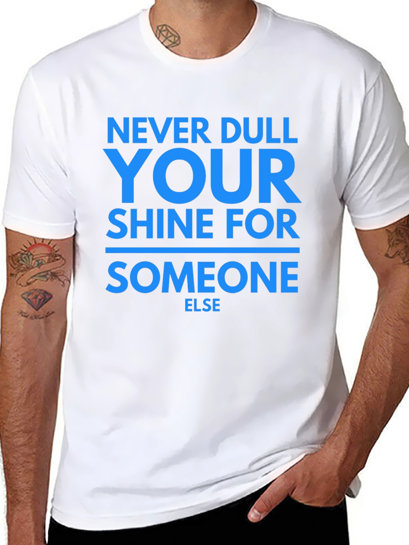 Black Motivational 'Never Dull Your Shine' Graphic Tee view 8