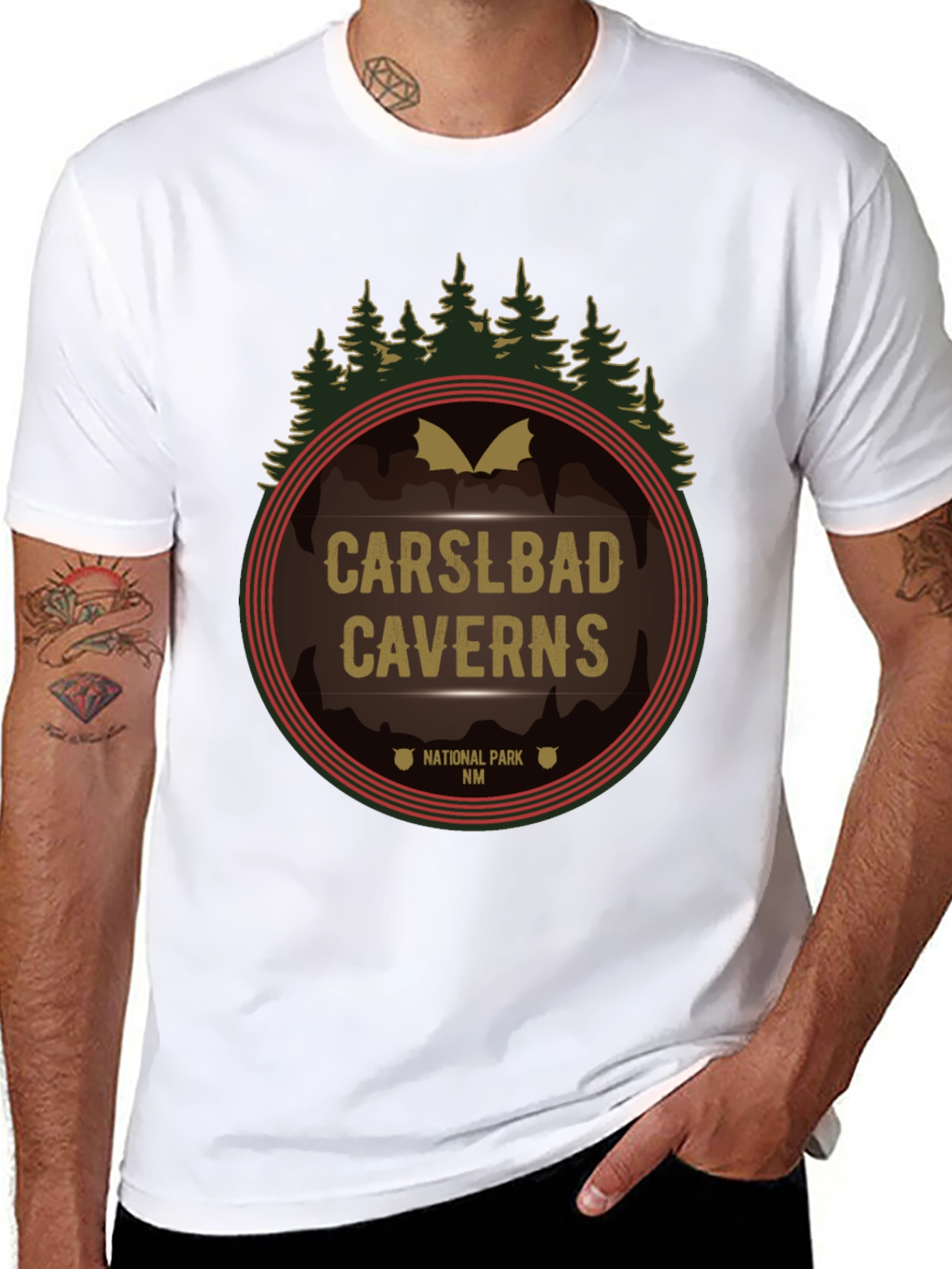 Black Carlsbad Caverns National Park Graphic Tee view 8