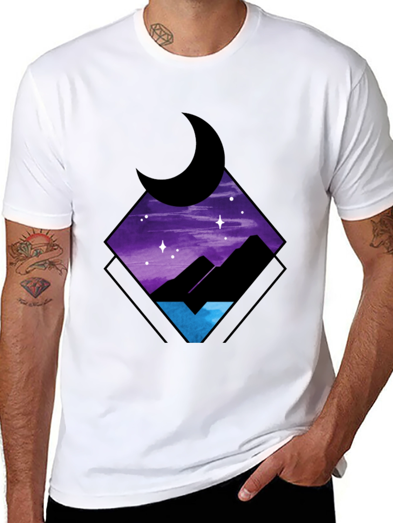 Black Nightscape Graphic Tee - Stylish Comfort view 8