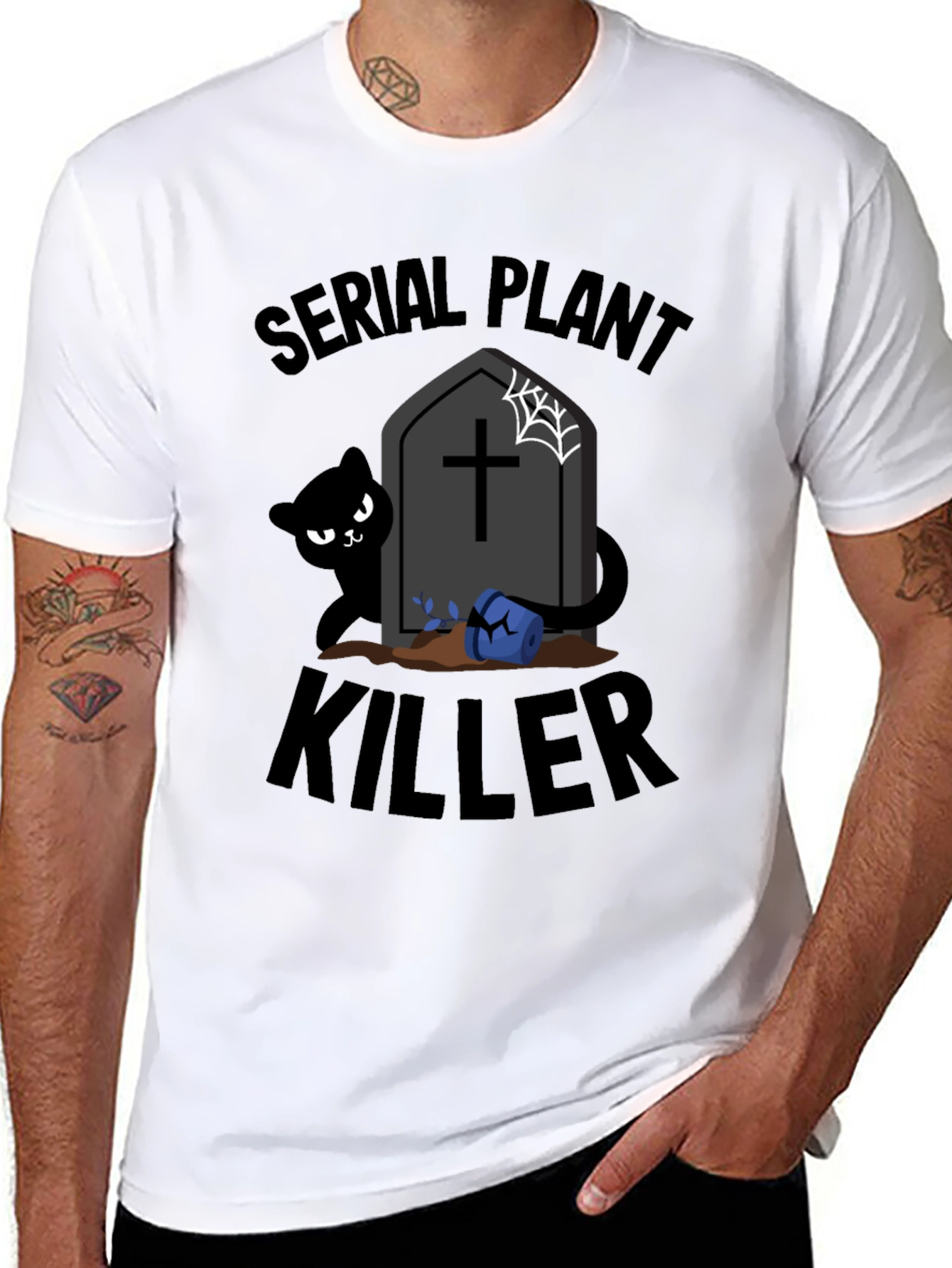 Black Serial Plant Killer Graphic Tee view 8