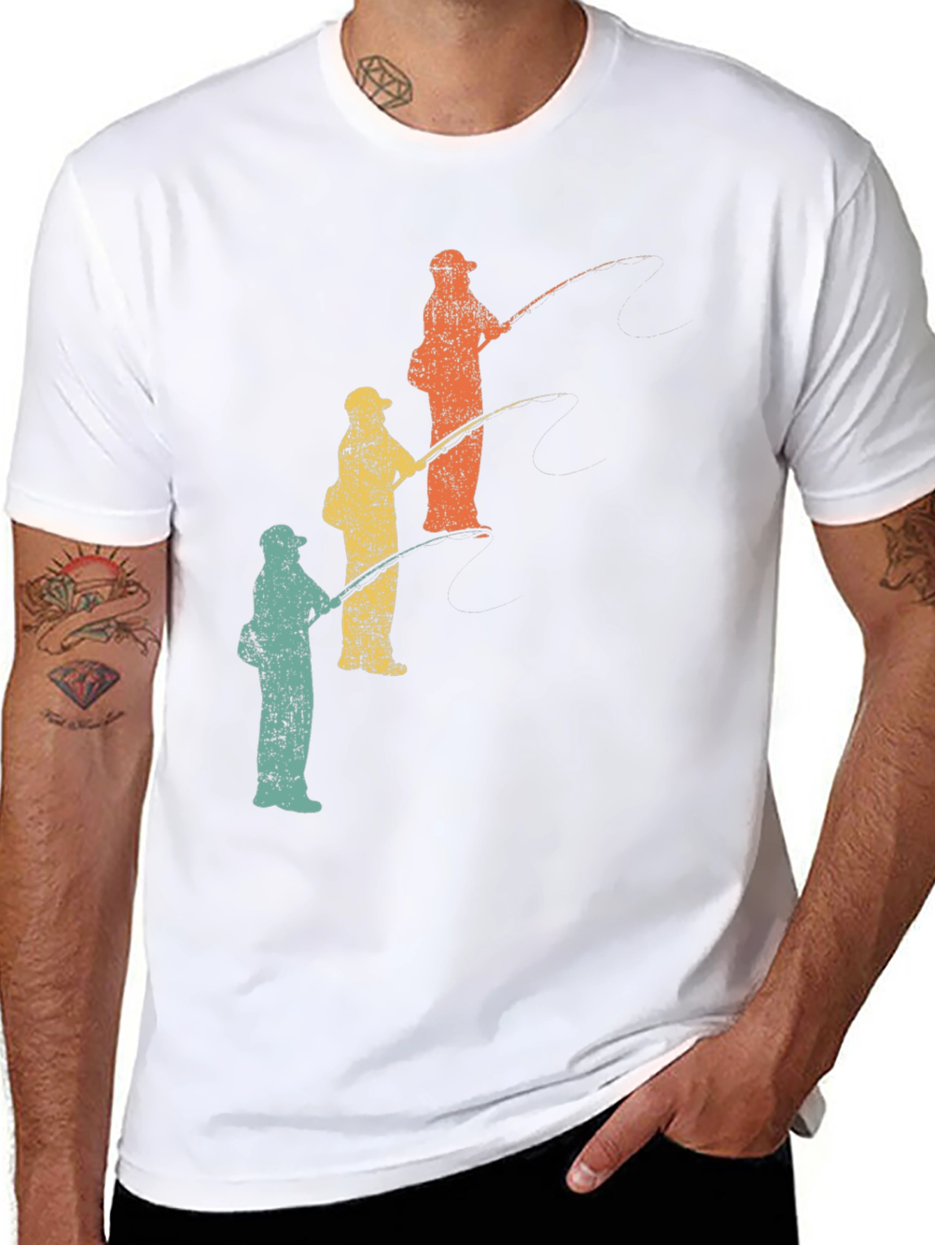 Retro Fishing Trip T-Shirt - Father & Children - 8