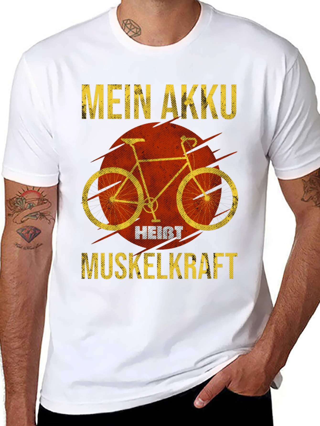 Black Mein Akku Heißt Muskelkraft T-Shirt view 8